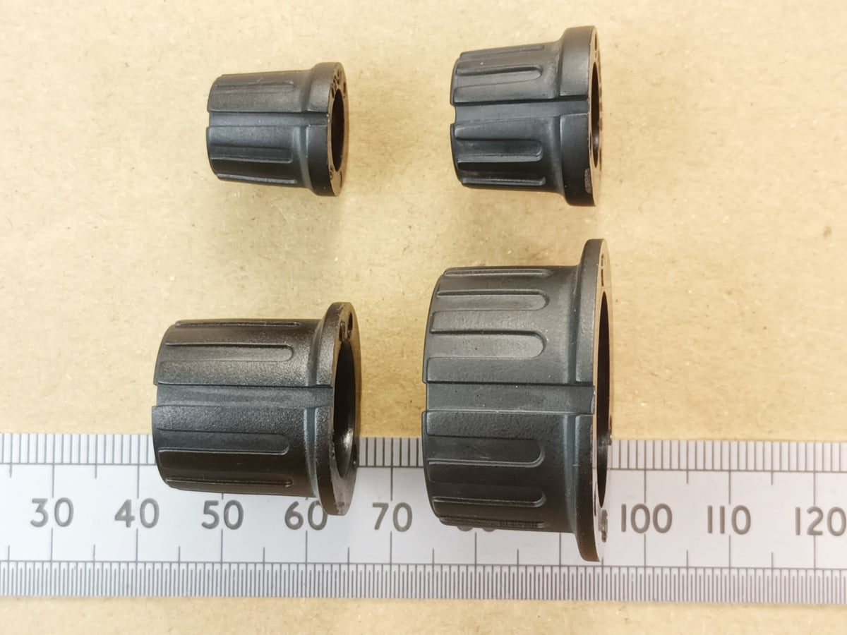 Black Control or Cooker Knob Metric 6.0mm Round Shaft Grub Screw