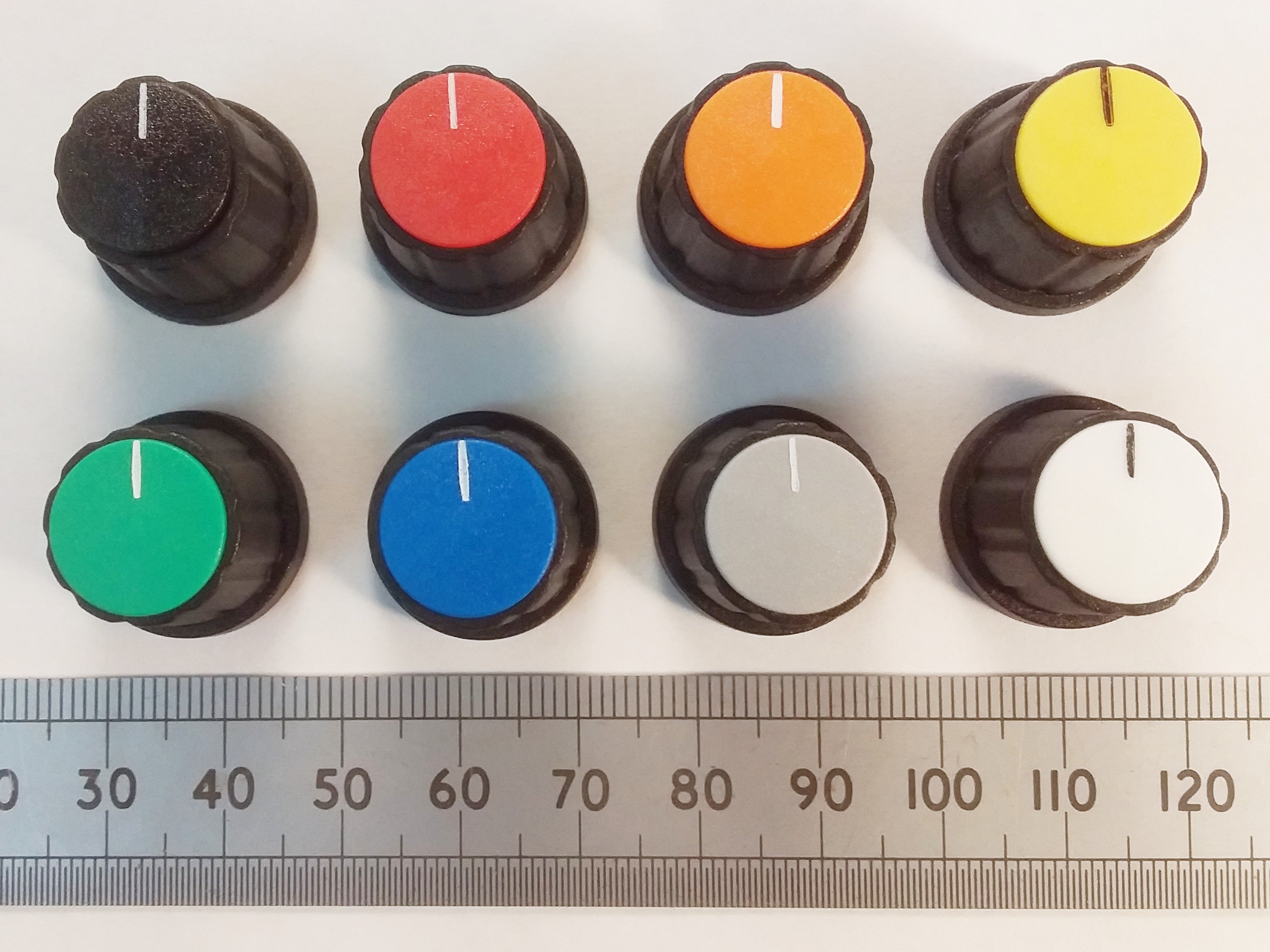 Movable Pointer Cap Control Knob 19mm 0.25 Inch 6.3mm D Shaft K21 D635
