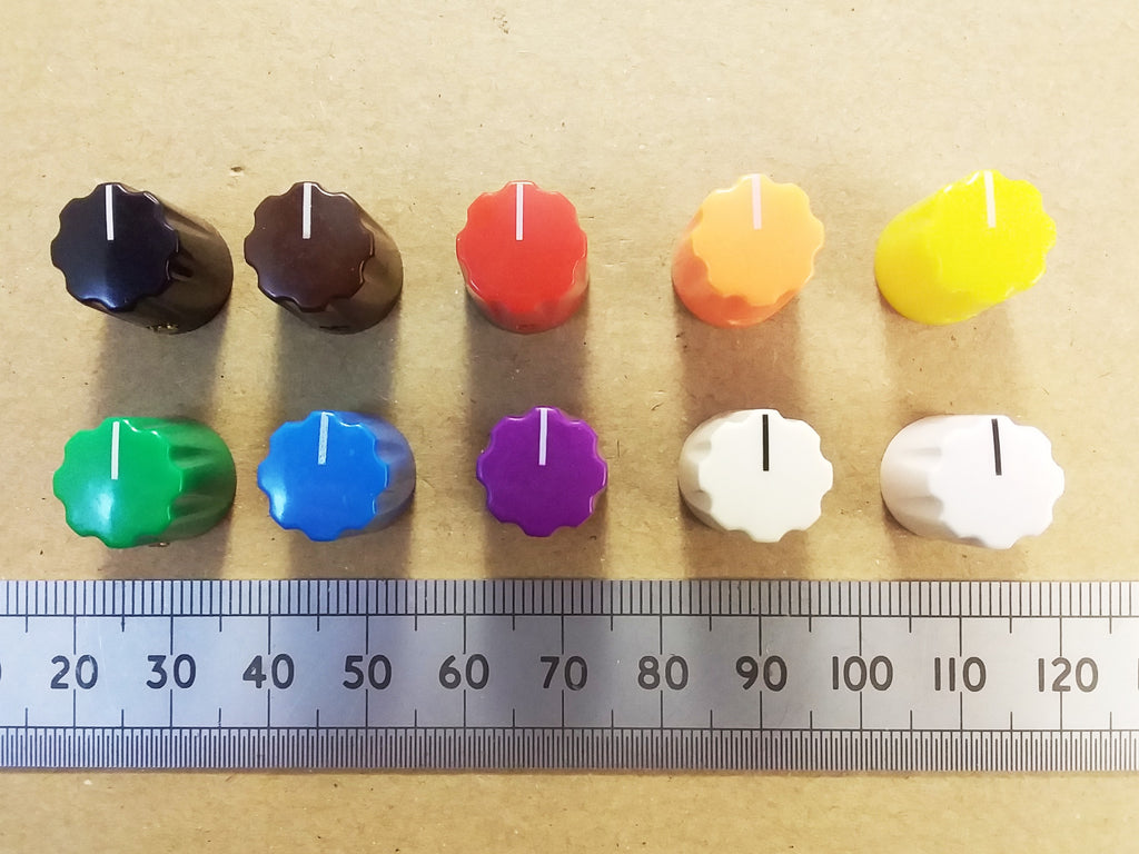 Control Knob For Quarter Inch Round or 6mm Splined Shafts 13mm 1900h