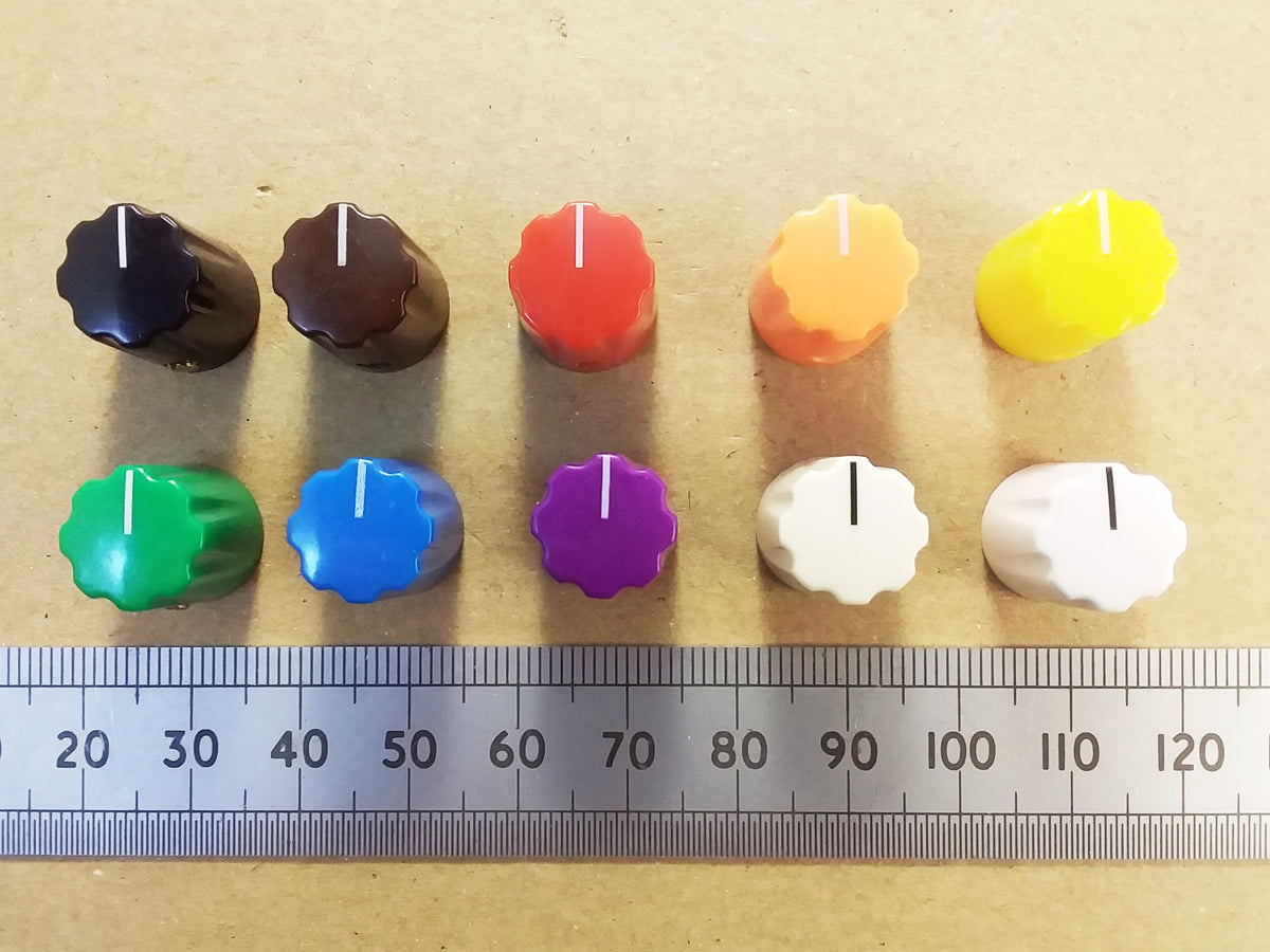 Control Knob For Quarter Inch Round or 6mm Splined Shafts 13mm 1900h
