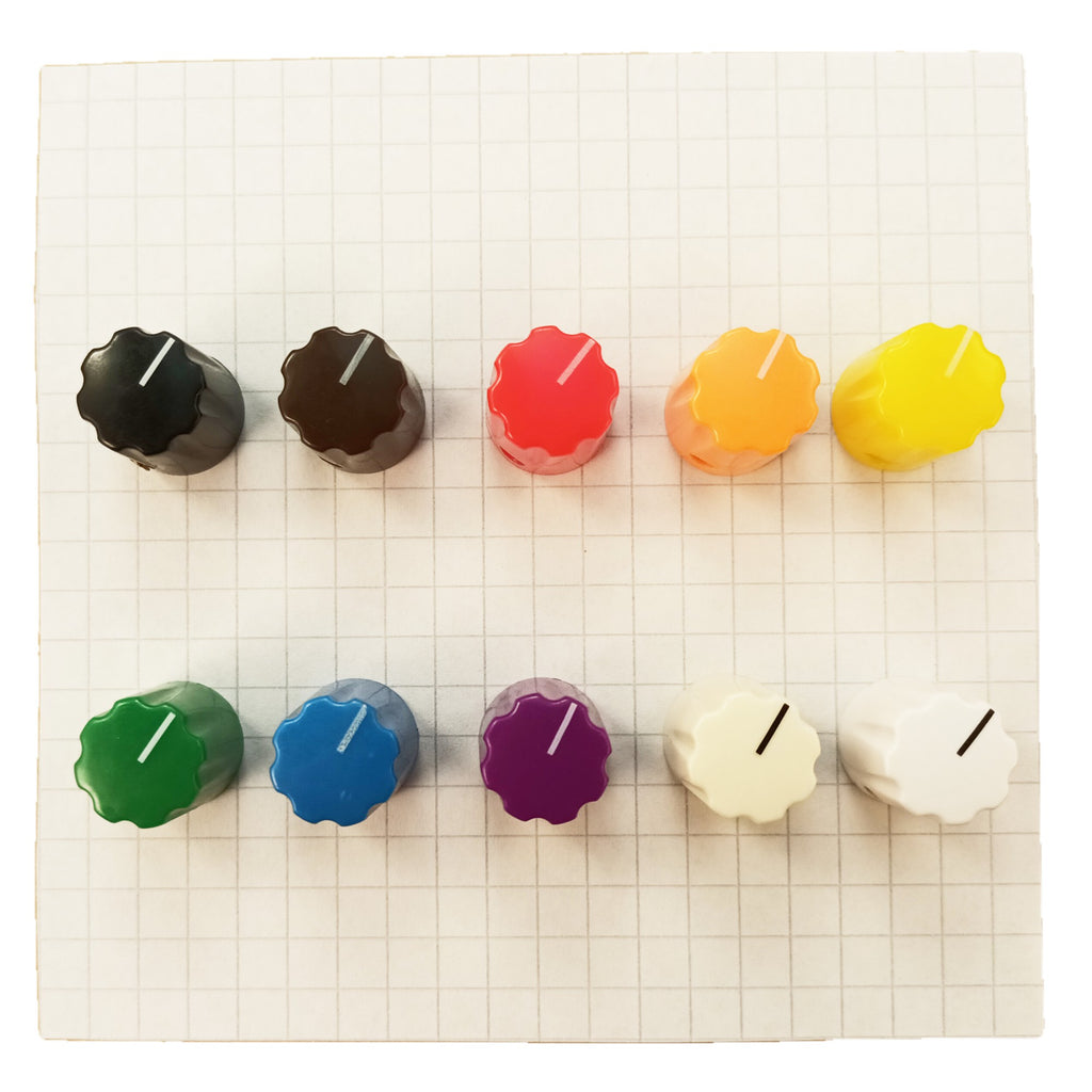 Control Knob For Quarter Inch Round or 6mm Splined Shafts 13mm 1900h