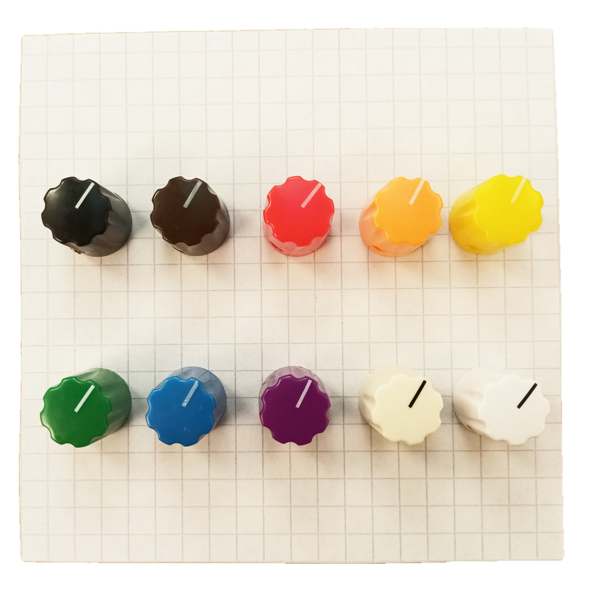 Control Knob For Quarter Inch Round or 6mm Splined Shafts 13mm 1900h
