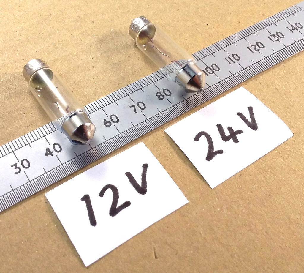 Festoon Lamp 12V or 24 Volt 5W Tubular Car Courtesy Light Number Plate Bulb