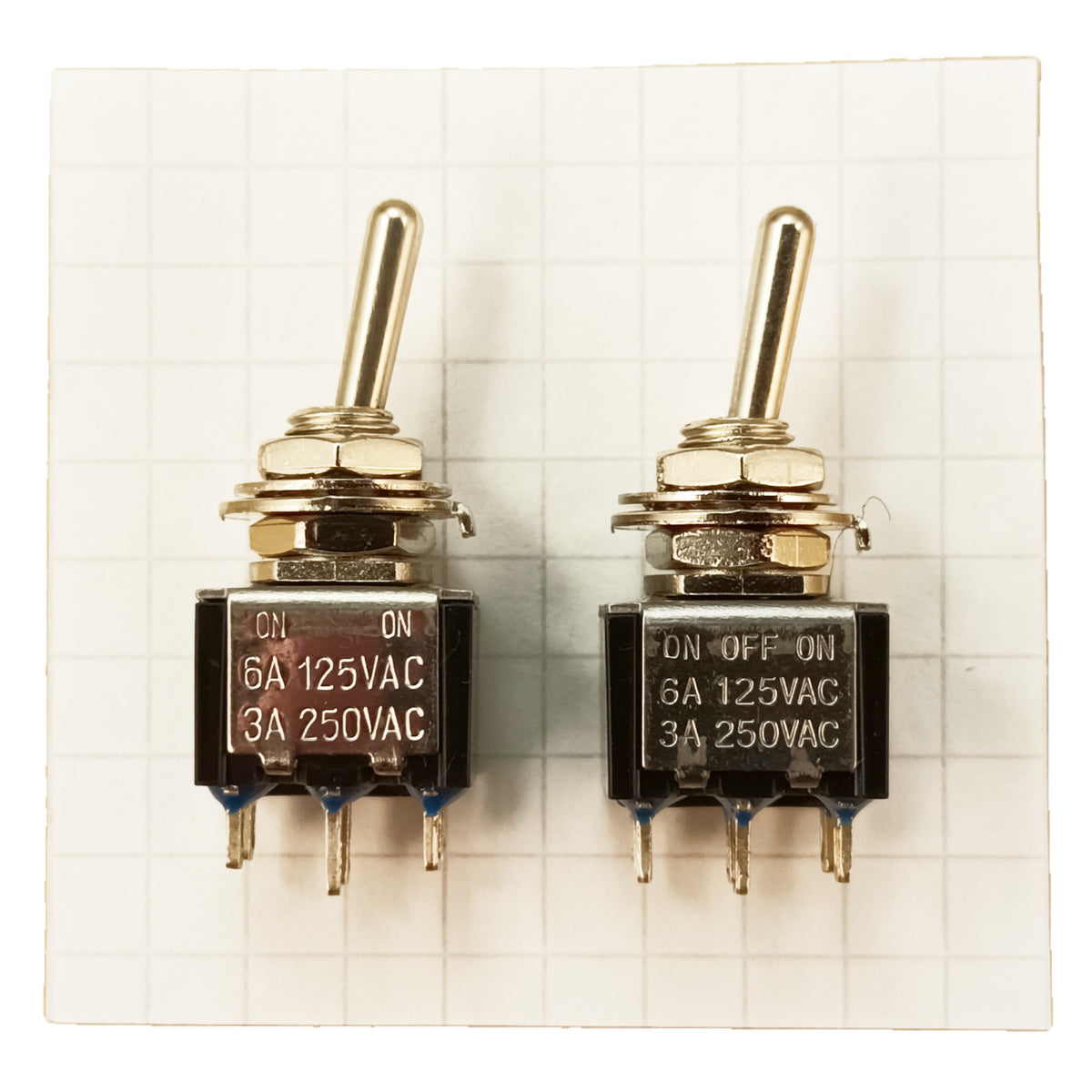 Toggle Switch Miniature DPDT or DPDT CO 3A 250V