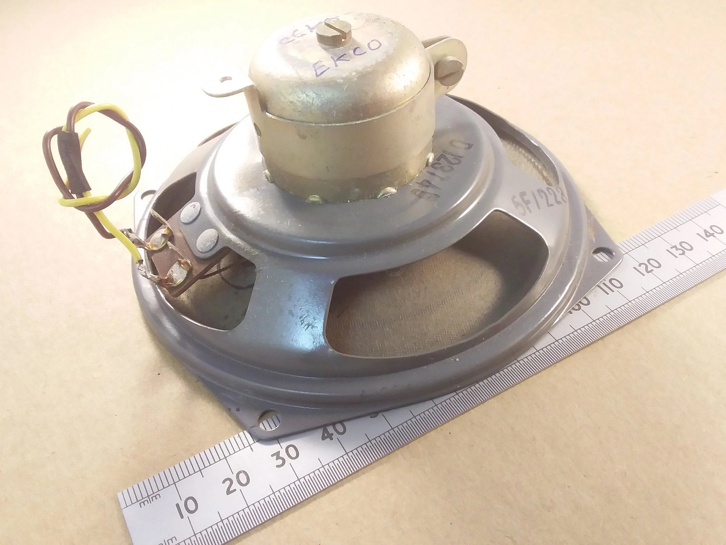 3.2 Ohm Round Transistor Radio Speaker 110 x 110mm Diameter Loudspeaker EKCO