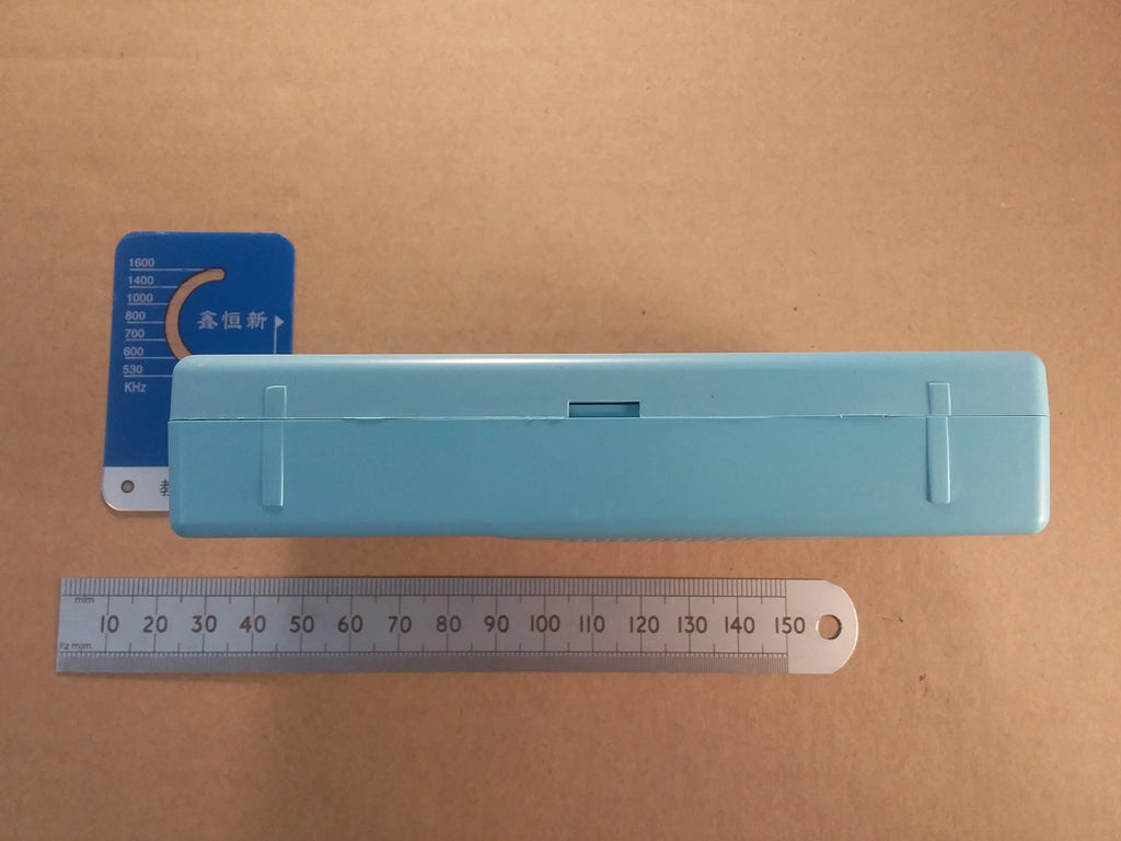 Empty Transistor Radio Kit Clip Together Light Blue Plastic Case