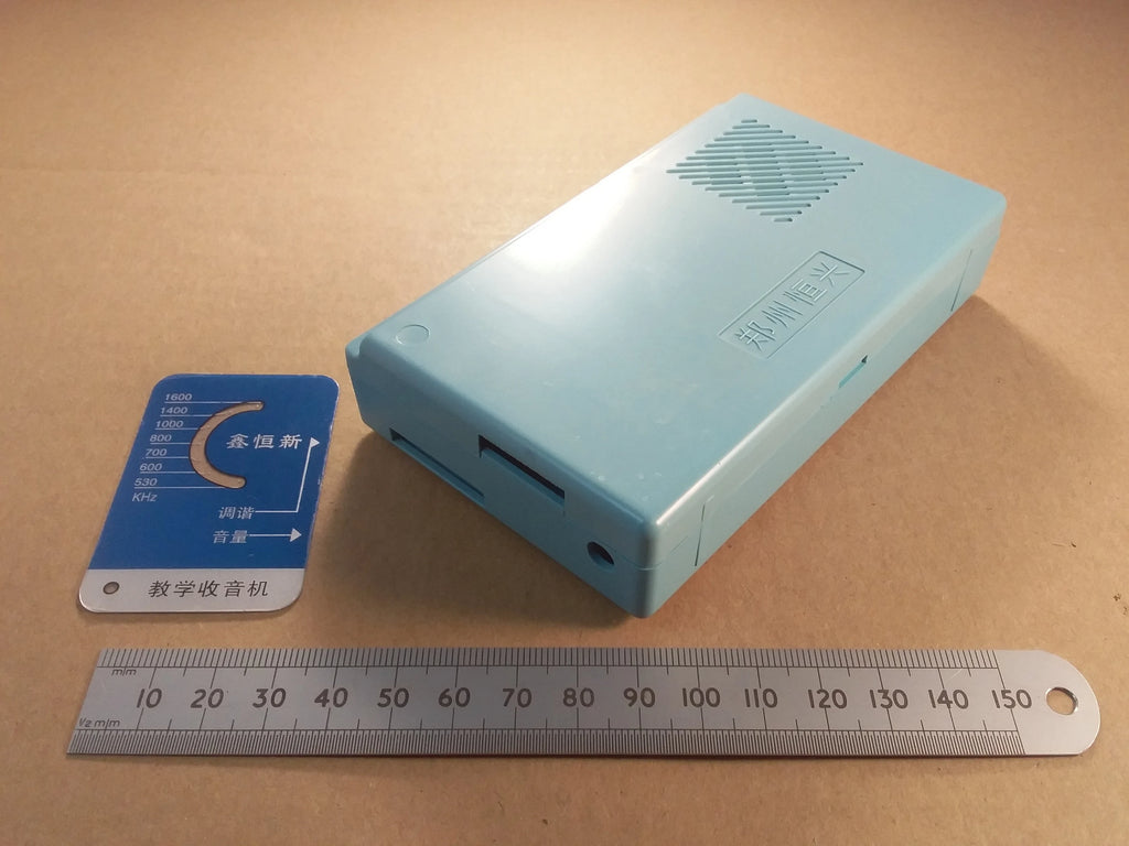 Empty Transistor Radio Kit Clip Together Light Blue Plastic Case