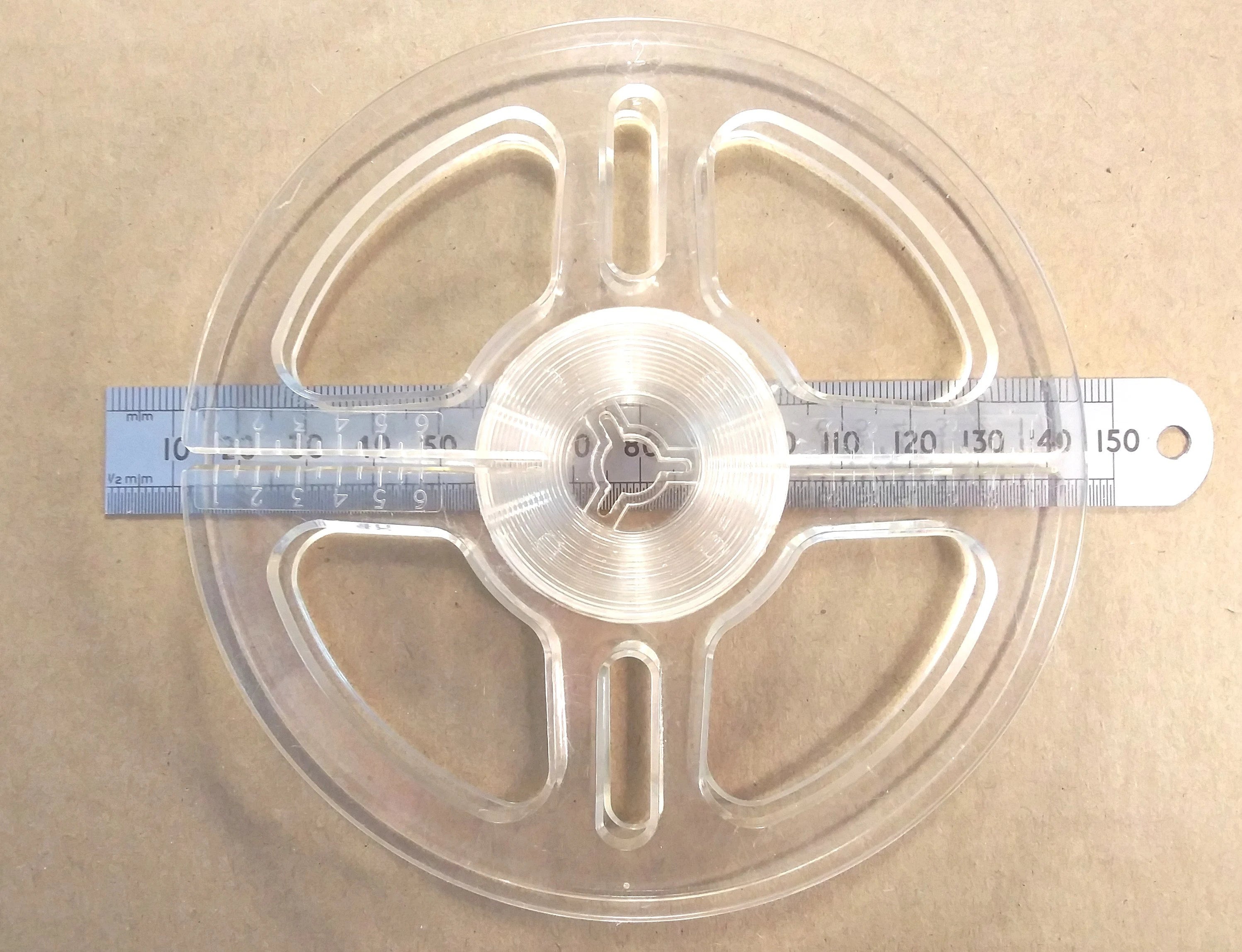 12.5cm 5 Inch Reel-to-Reel Recording Empty Take Up Tape Spool Unbranded Transparent Quartic Type