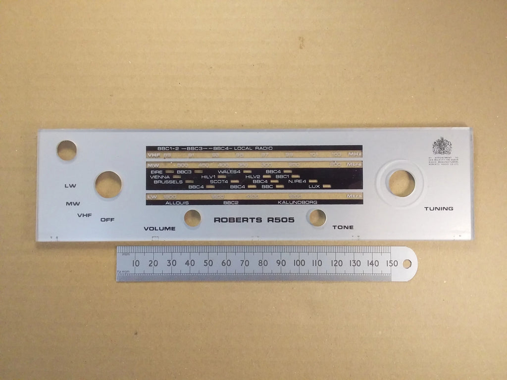 Radio Tuning Scale Roberts R505 Perspex