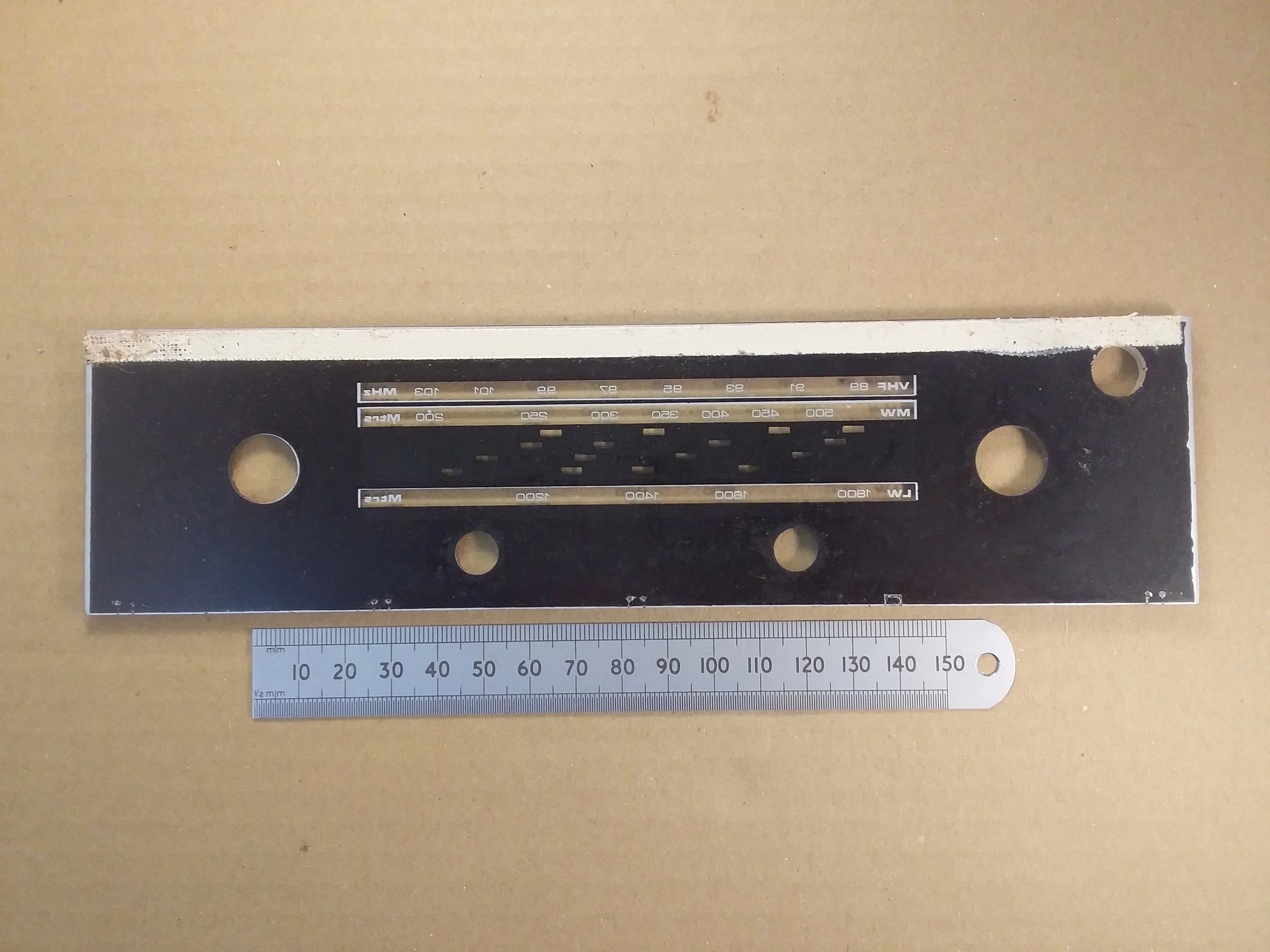 Radio Tuning Scale Roberts R505 Perspex