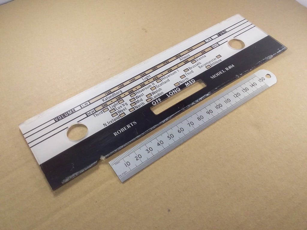 Radio Tuning Scale R404 Roberts Perspex Lucite 1
