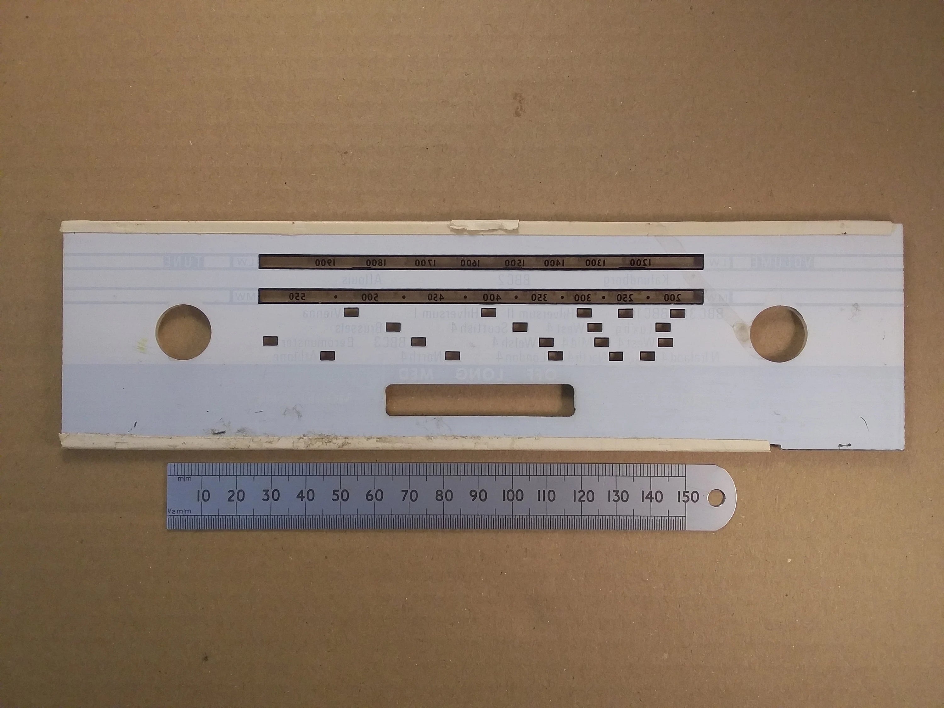 Radio Tuning Scale Roberts R404 Perspex Lucite #2