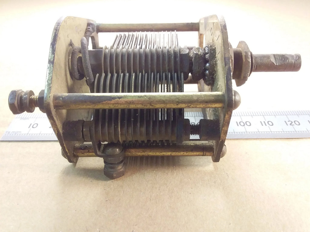 Tuning Capacitor 0.0007uF 700pF Single Gang Brass by Polar