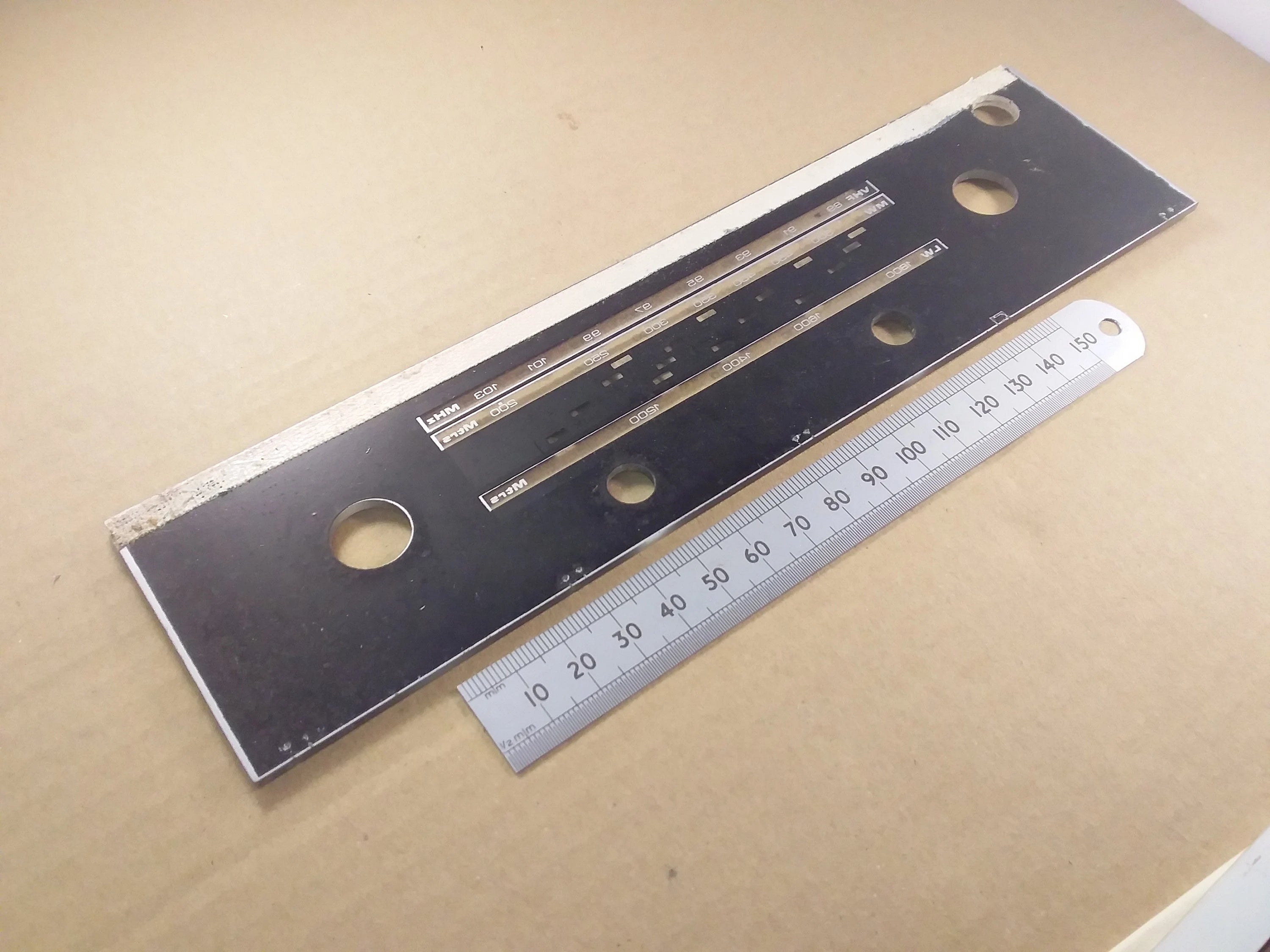 Radio Tuning Scale Roberts R505 Perspex