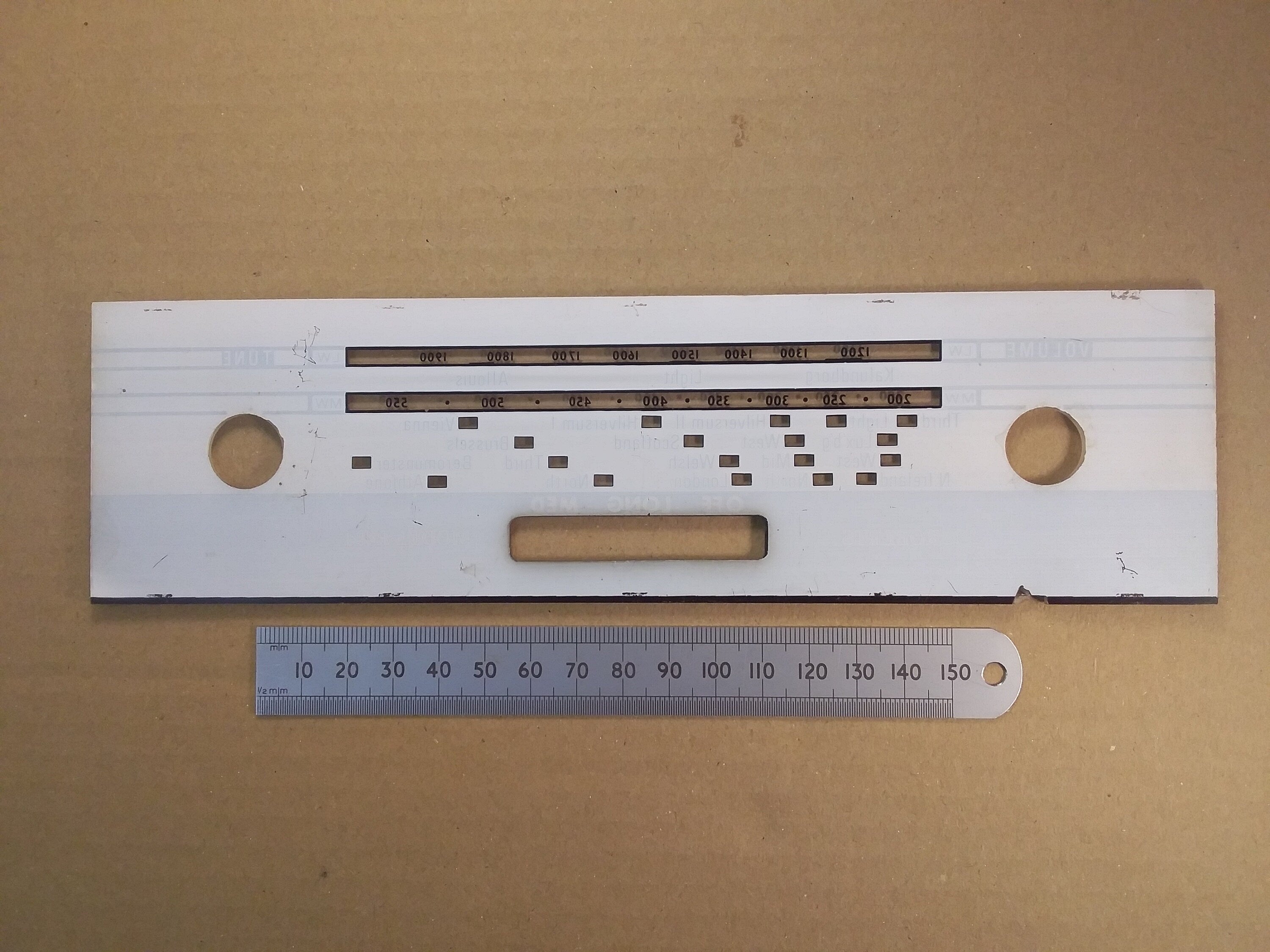 Radio Tuning Scale R404 Roberts Perspex Lucite 1