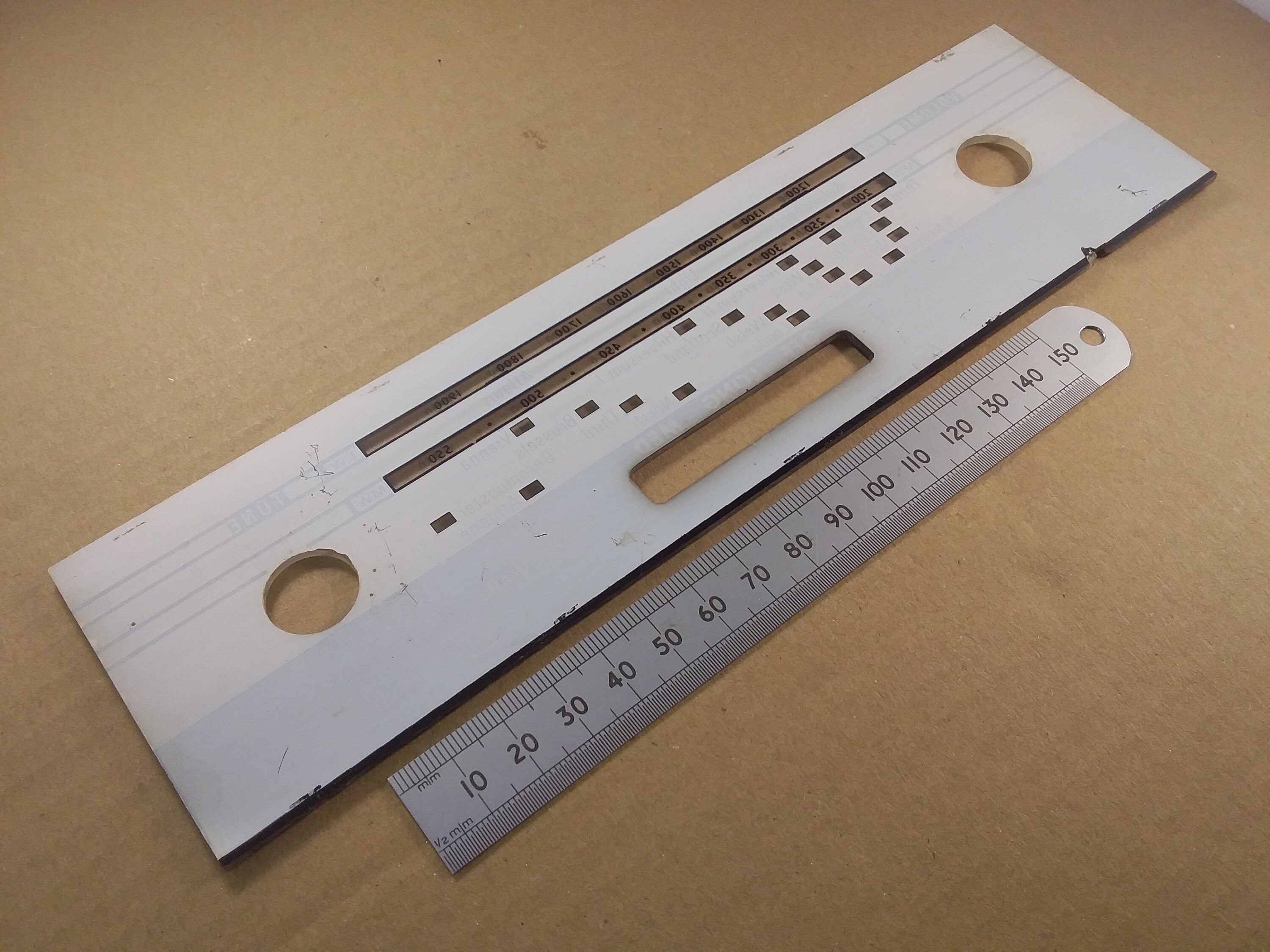 Radio Tuning Scale R404 Roberts Perspex Lucite 1