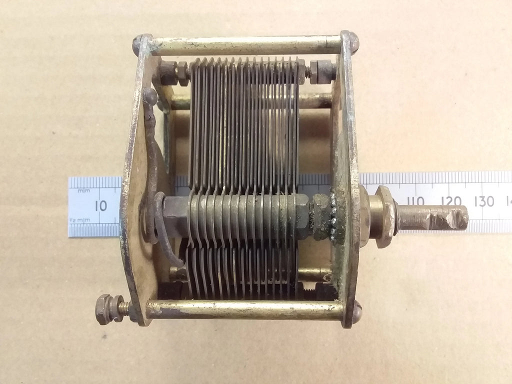 Tuning Capacitor 0.0007uF 700pF Single Gang Brass by Polar