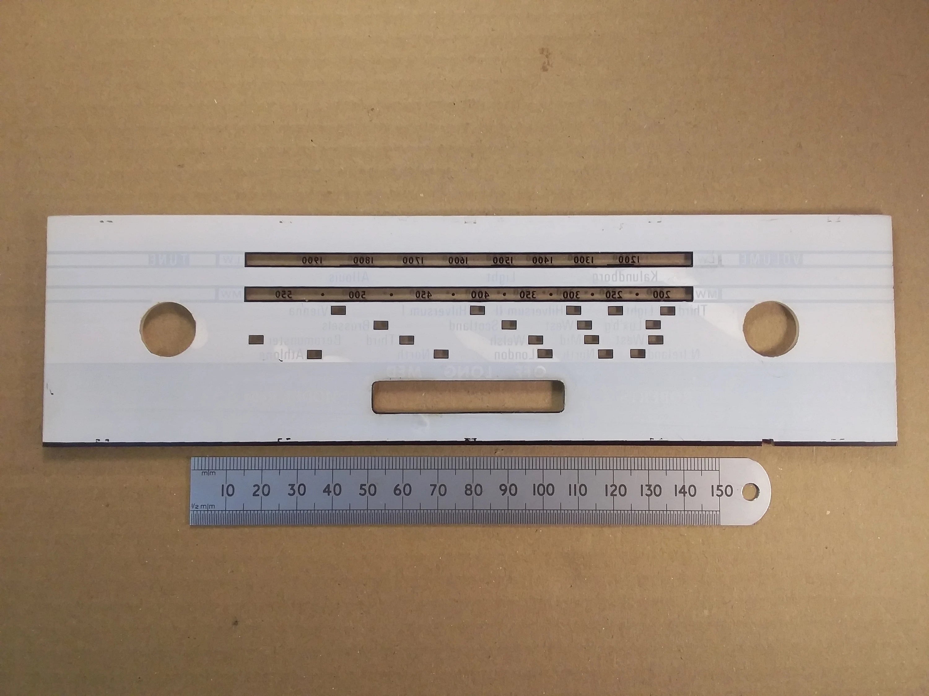 Perspex Tuning Scale Roberts R404 Lucite 3