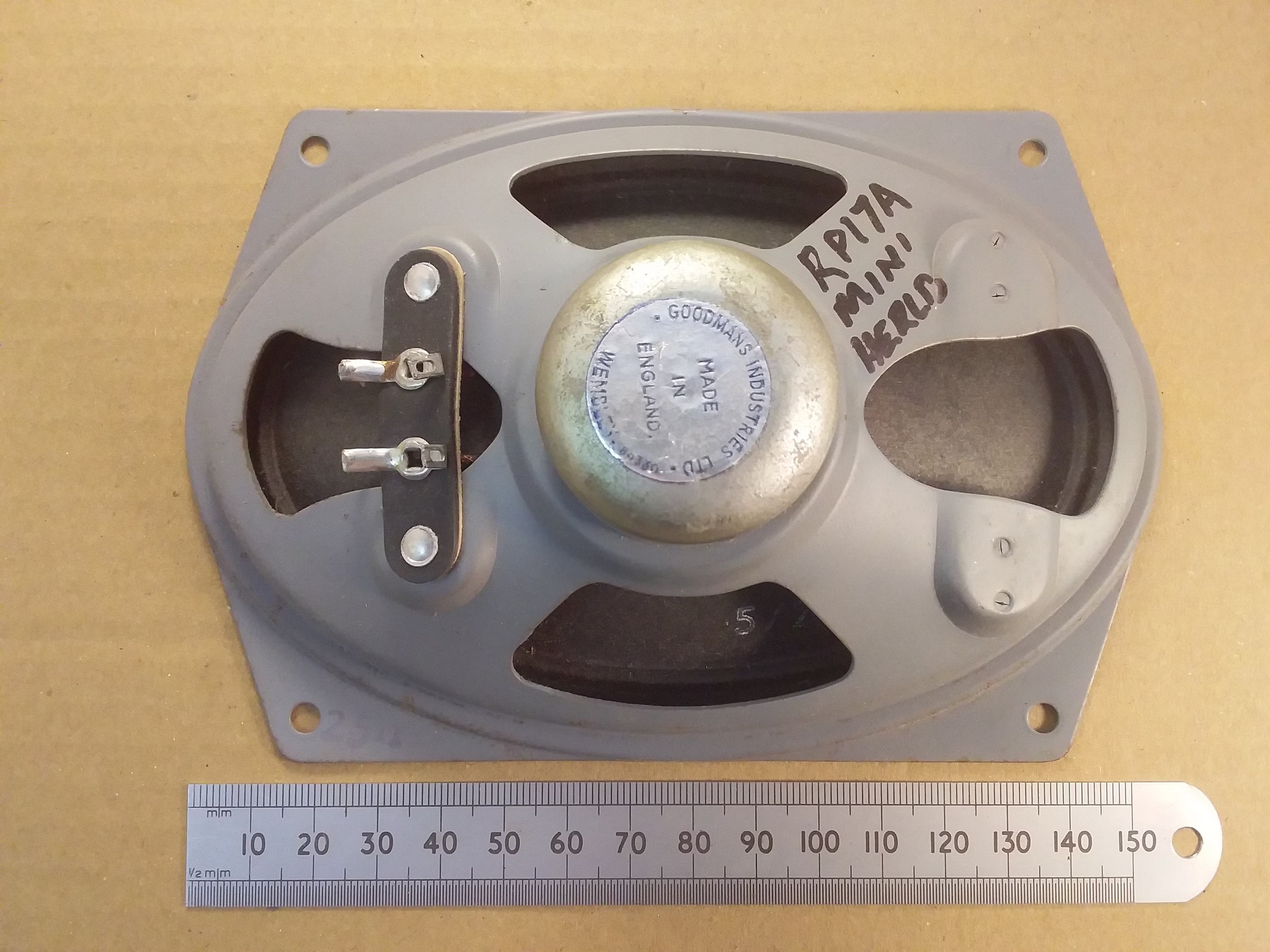 25 Ohm Oval Elliptical Transistor Radio Speaker Hacker Mini Herald RP17A Goodmans 4 x 6 Inch 105 x 156mm