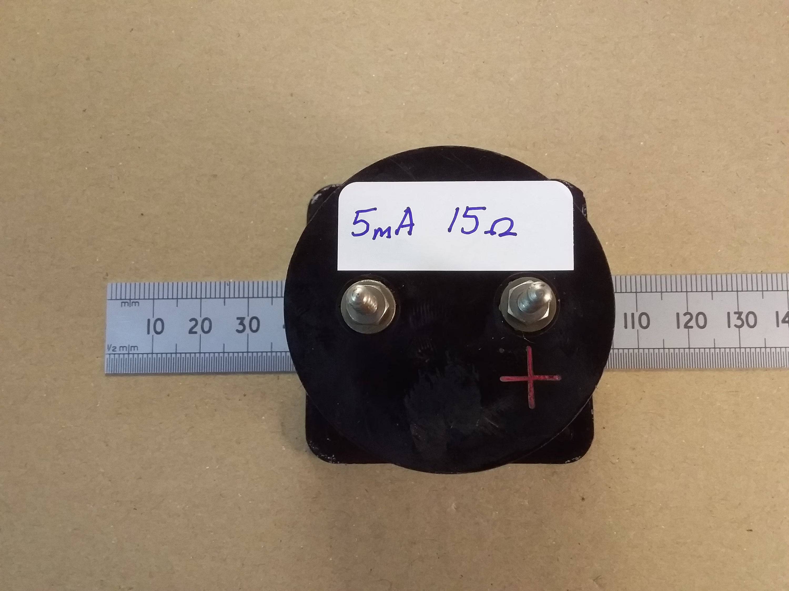Aircraft Ministry Moving Coil Milliammeter 5mA F.S.D. D.C. 15 Ohm 57mm Square 1941