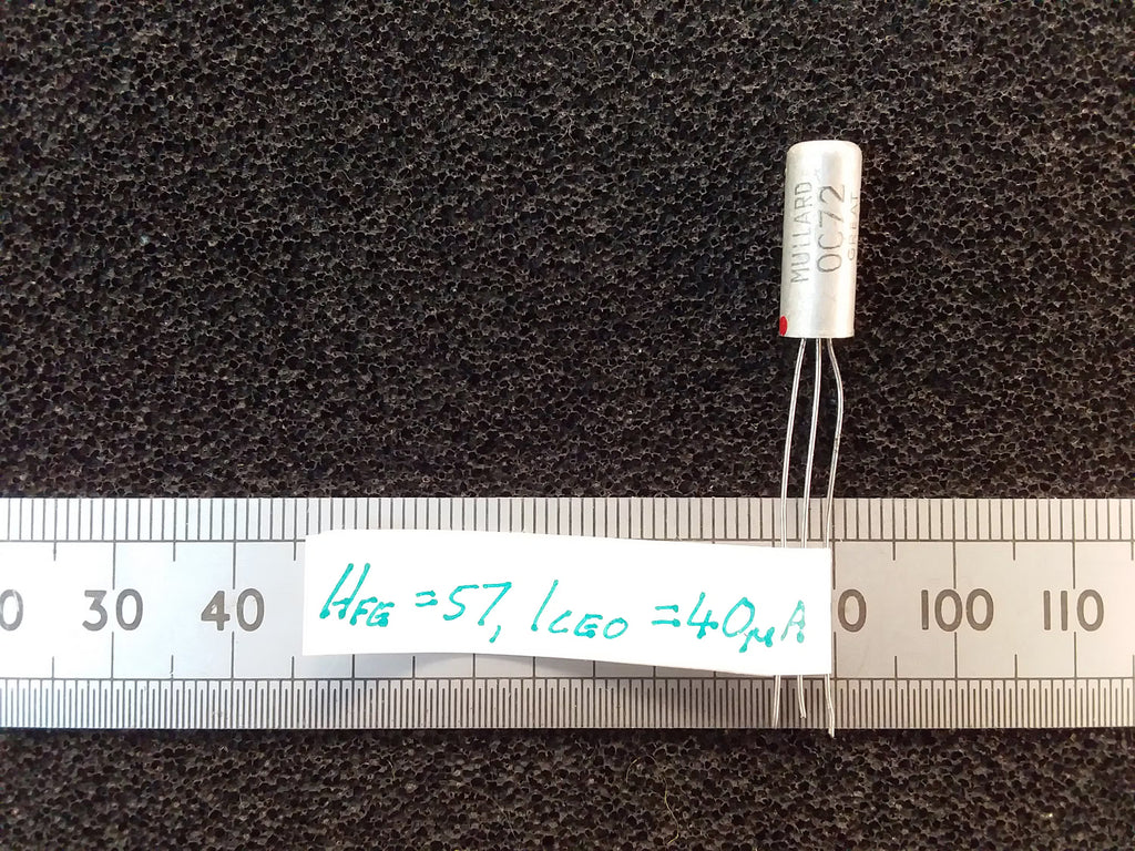 OC72 Transistor Mullard Germanium Hfe 57 Iceo 40uA Used Tested 0C72