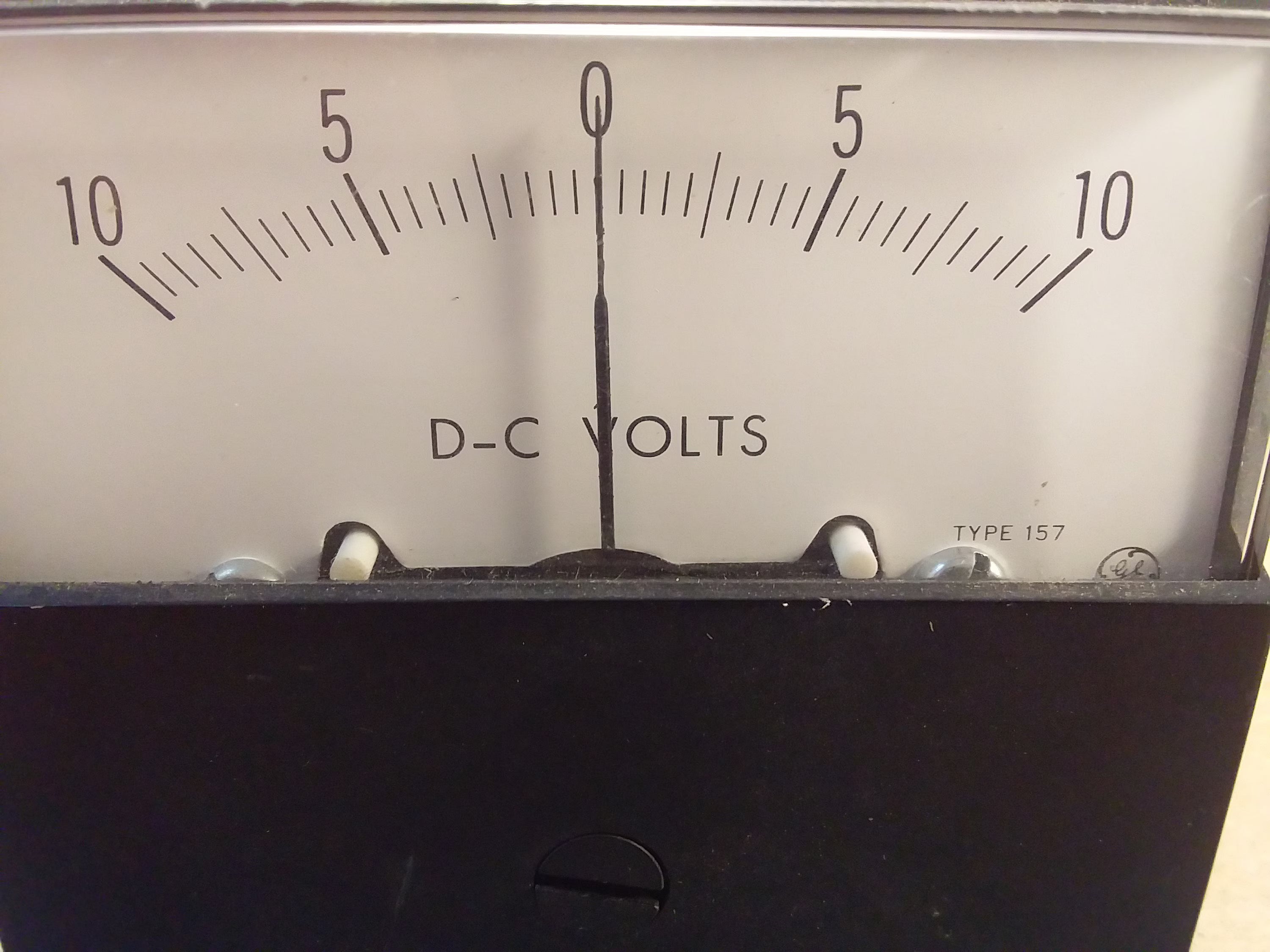 Plus Minus 10V Meter Moving Coil by General Electric +/- 10 Volts