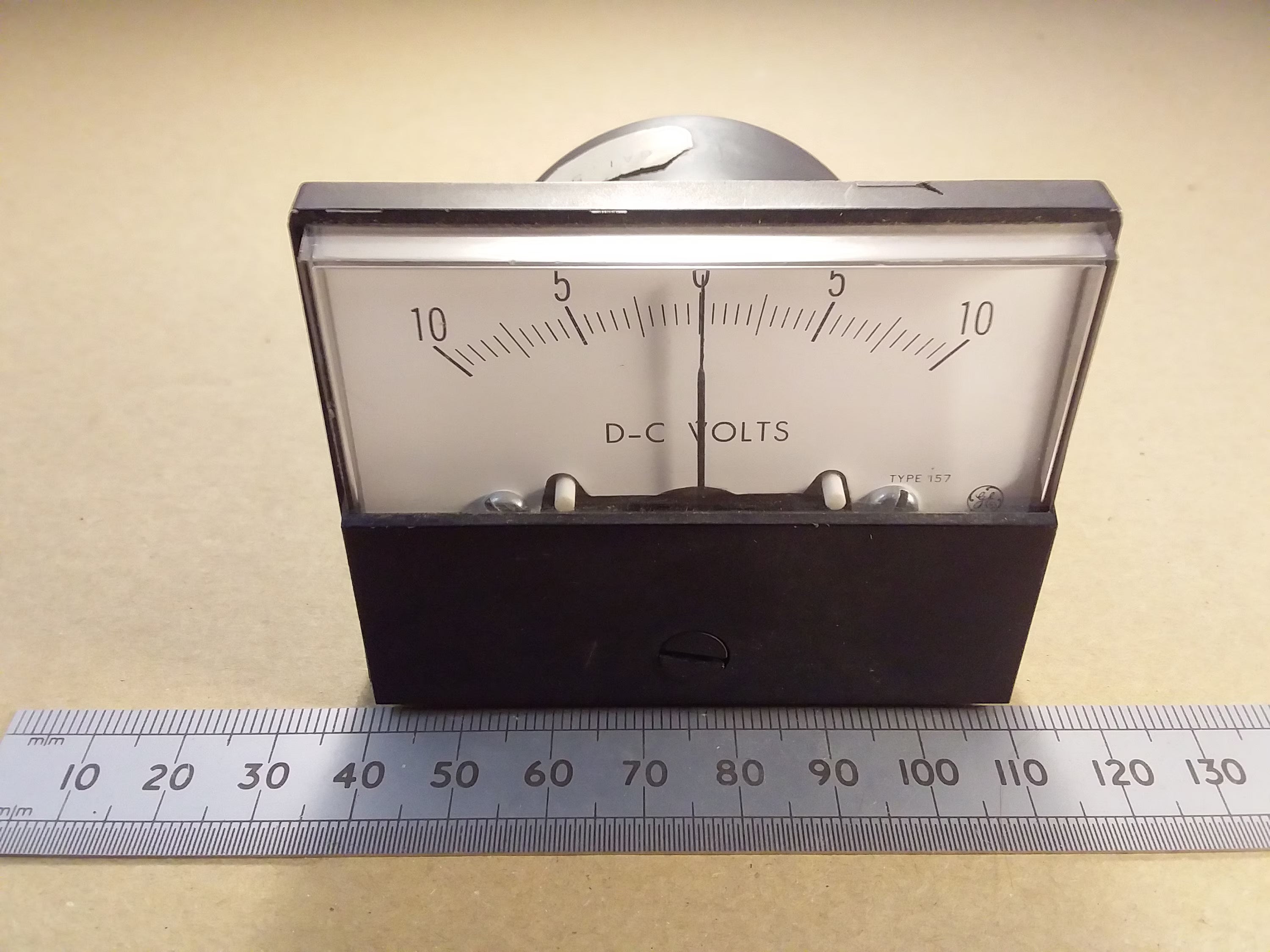 Plus Minus 10V Meter Moving Coil by General Electric +/- 10 Volts