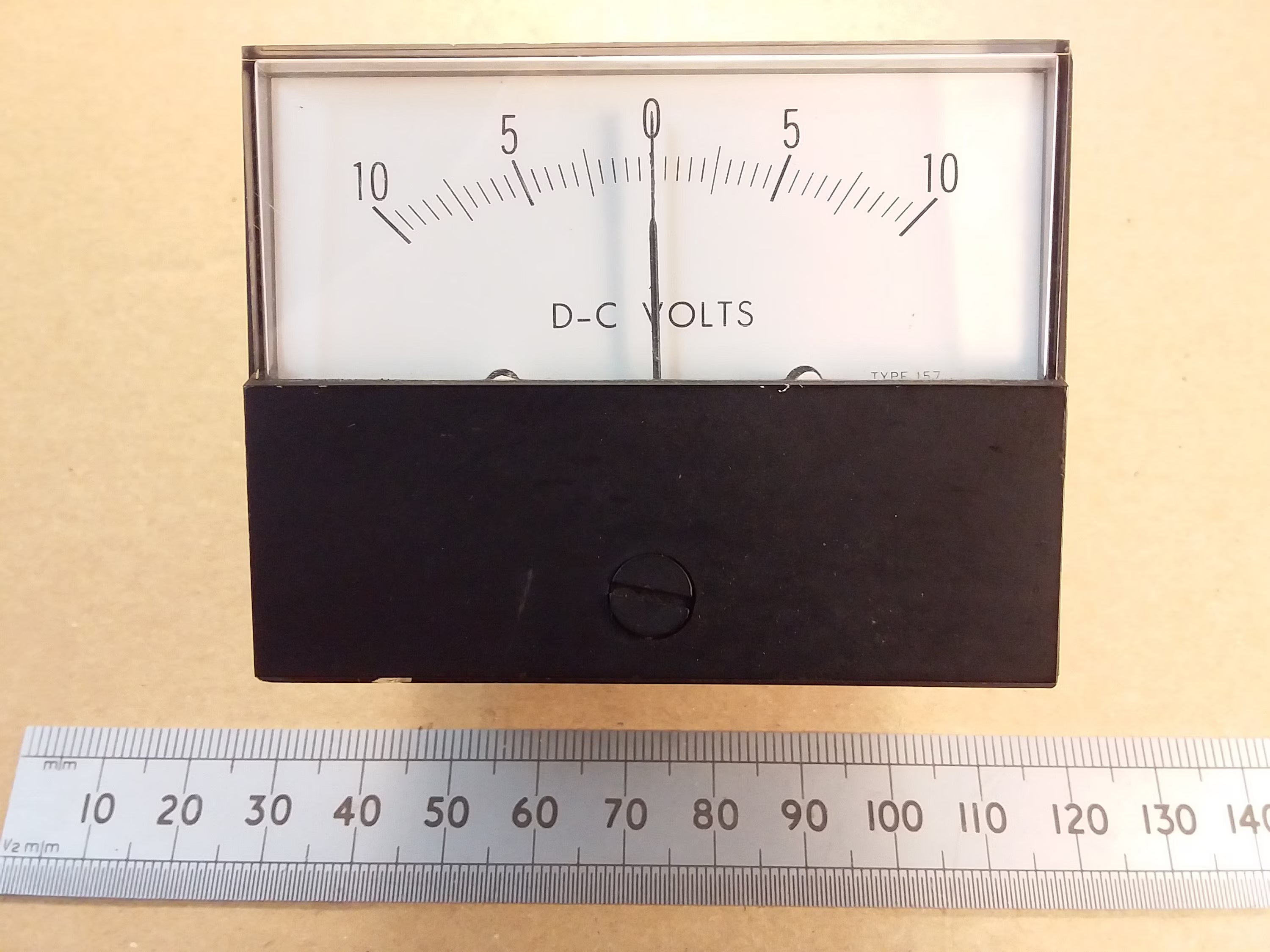 Plus Minus 10V Meter Moving Coil by General Electric +/- 10 Volts