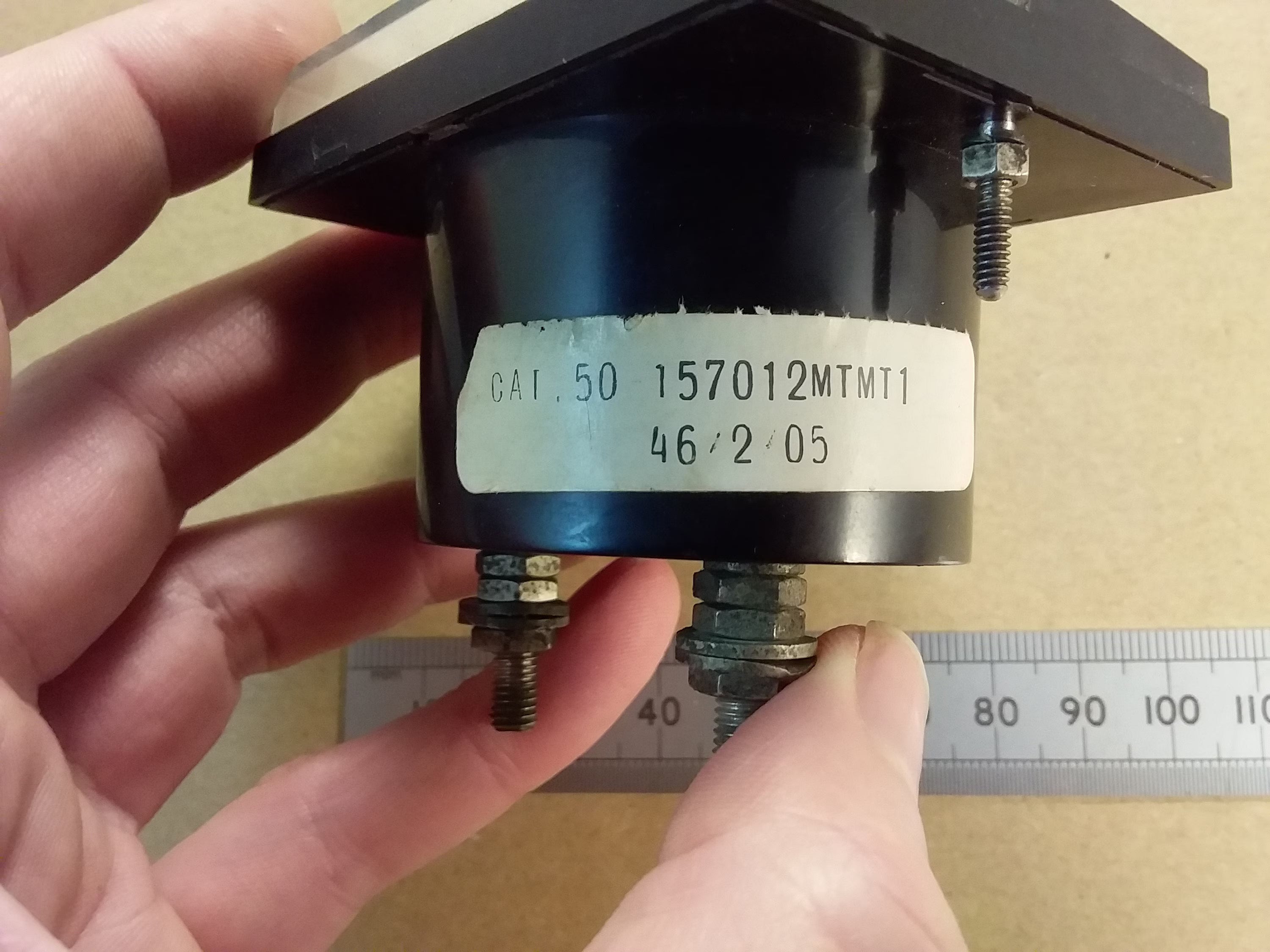 Plus Minus 10V Meter Moving Coil by General Electric +/- 10 Volts