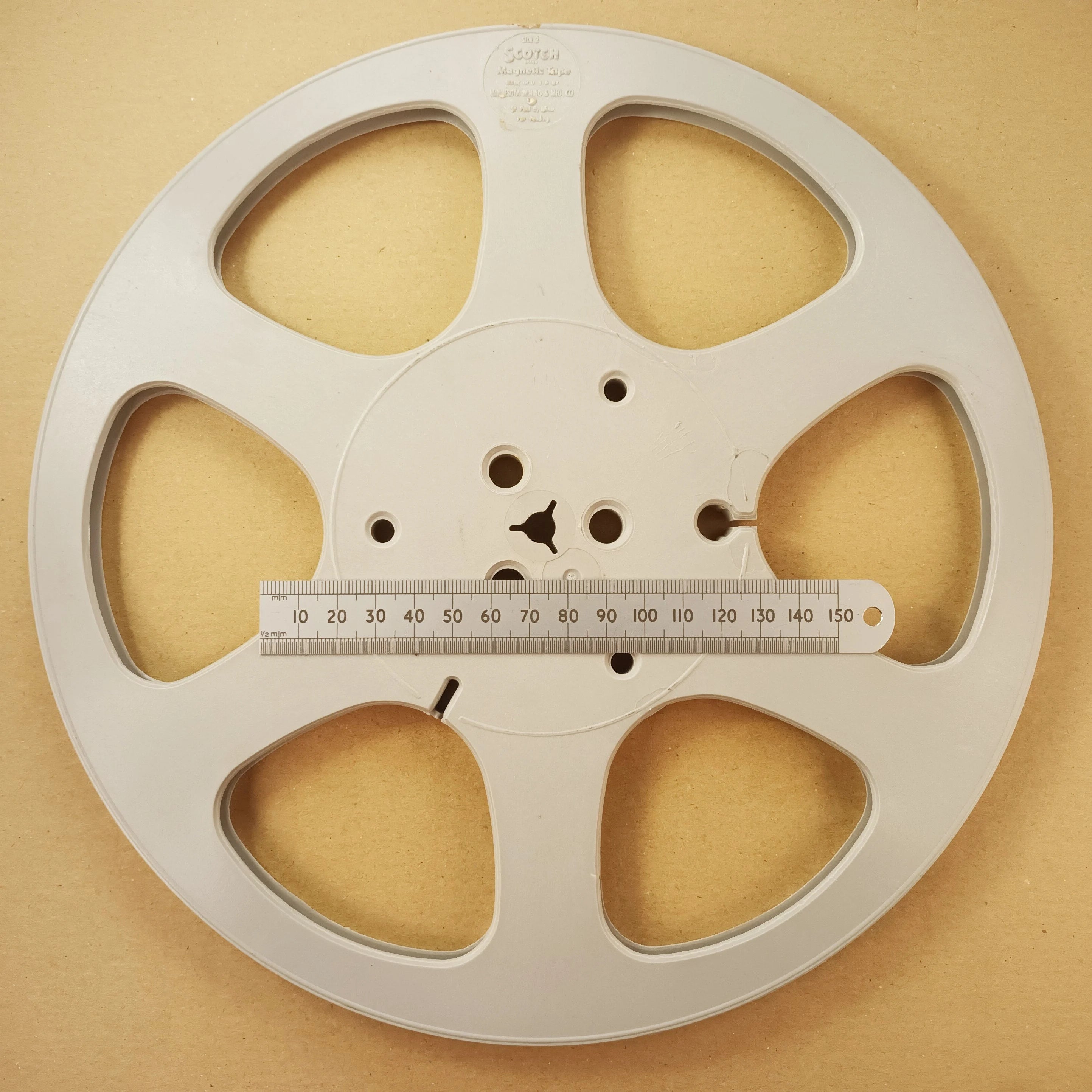 Recording Empty Take Up Tape Spool 10.5 Inch 267mm Reel by Scotch 3M Standard Small Center Hole
