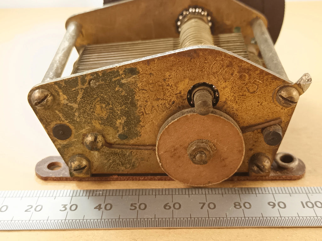 0.0005uF 500pF Single 1 Gang Brass Air-Spaced Radio Tuning Capacitor Brandes, 32:1 Reduction Drive