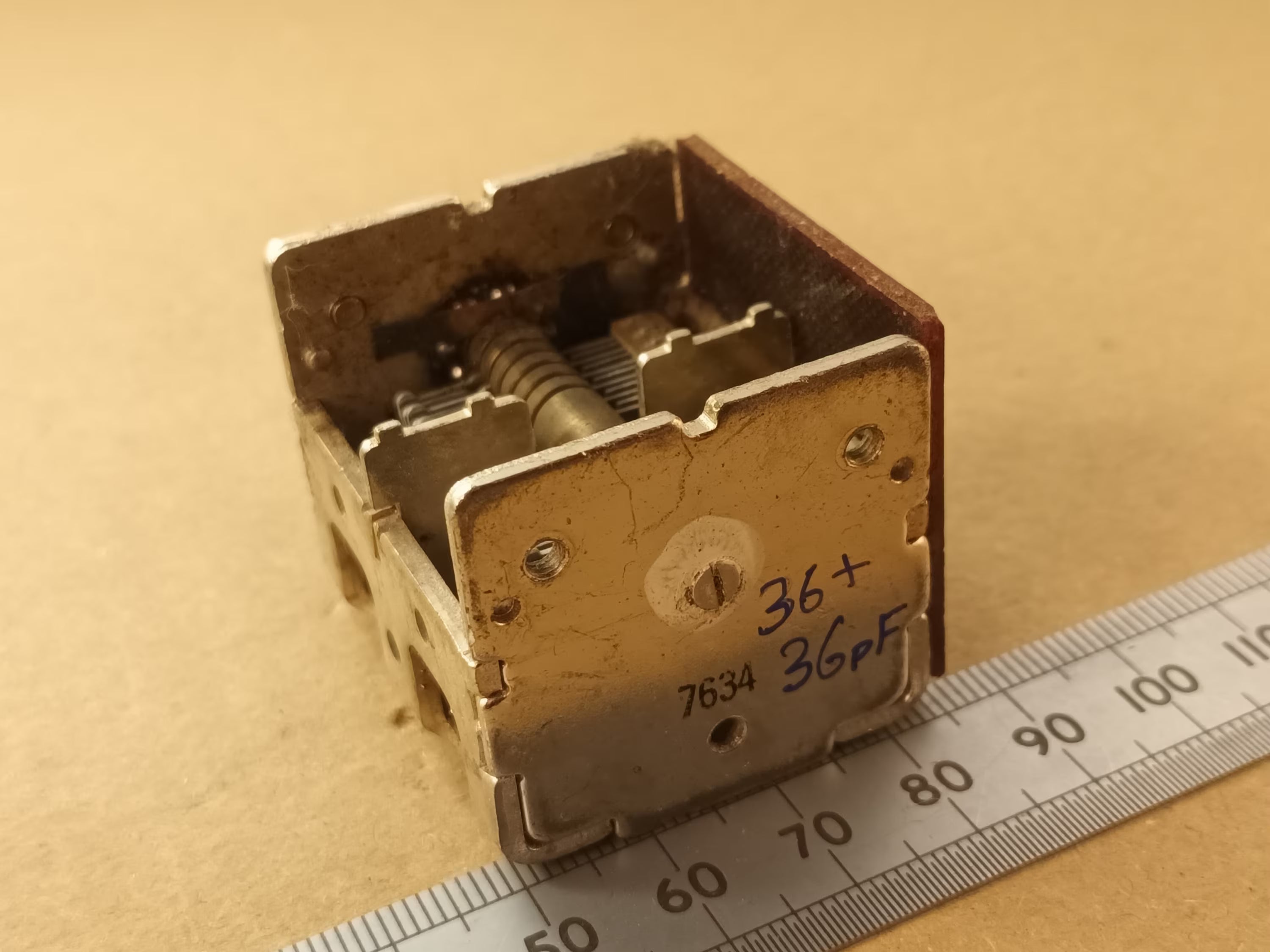 Variable Capacitor Dual Gang 36pF X2 For Shortwave or VHF Radio Tuning