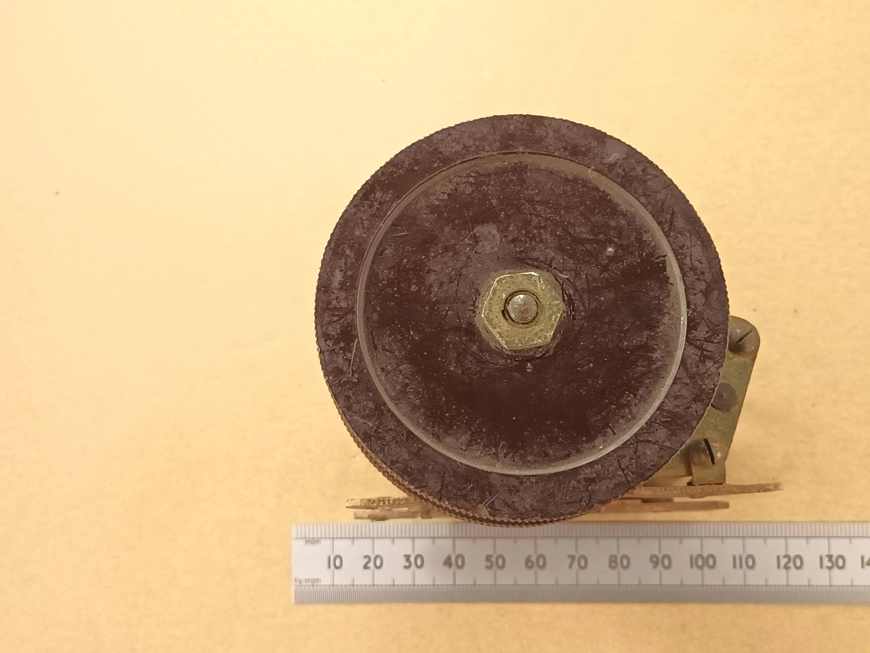 0.0005uF 500pF Single 1 Gang Brass Air-Spaced Radio Tuning Capacitor Brandes, 32:1 Reduction Drive