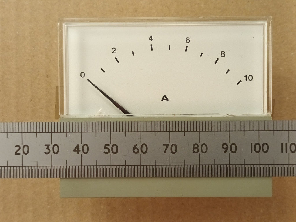 100uA Microamp Moving Coil Meter With 10A Scale 72mm Width 0.1mA
