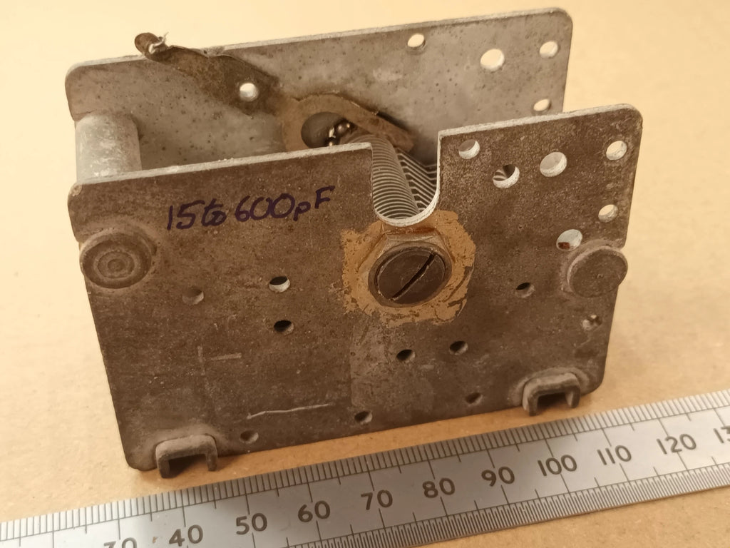 600pF Variable Capacitor Air Spaced for Crystal Sets, Radio Projects, or Loop Antennas