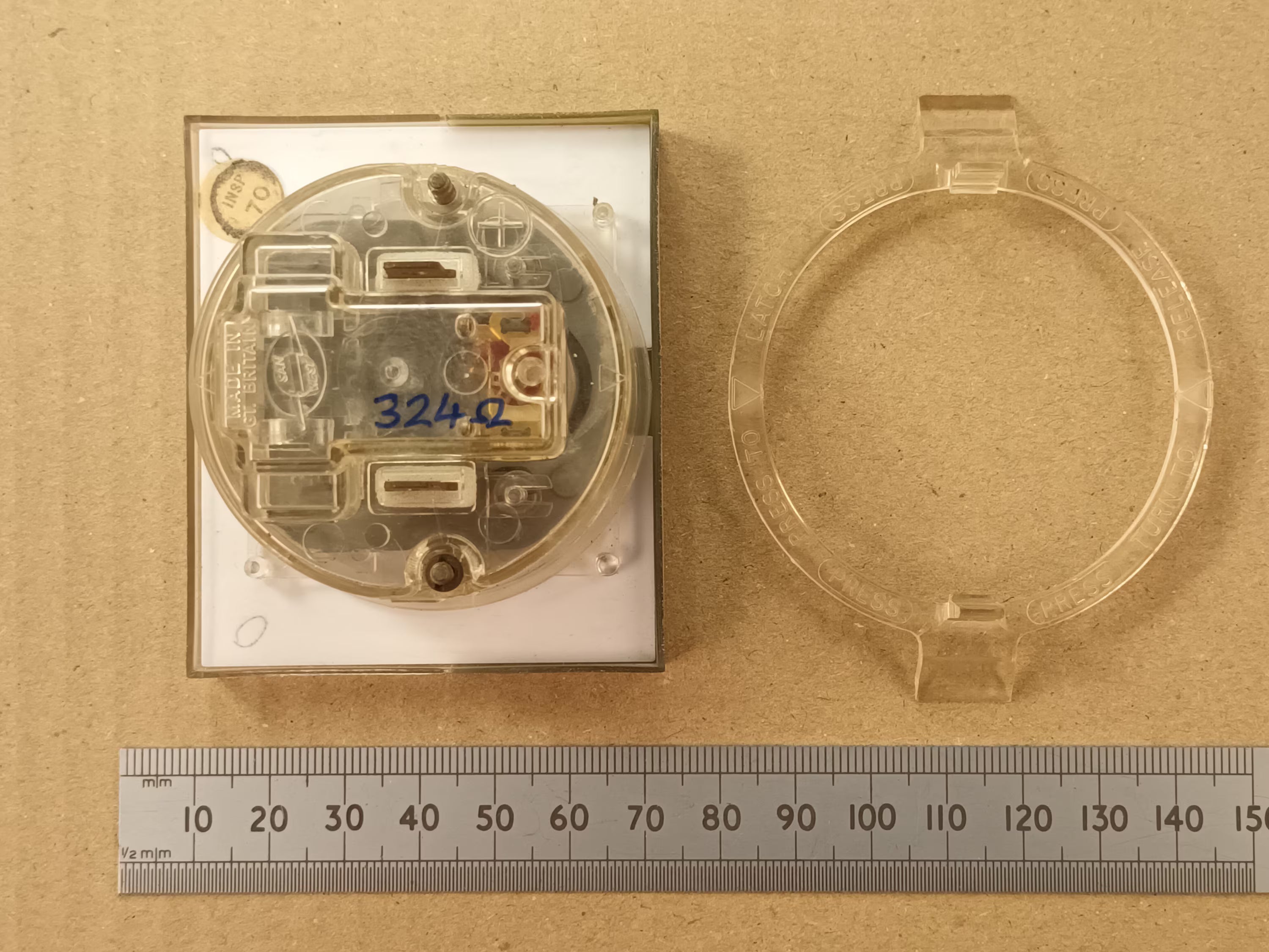 100uA Microamp Moving Coil Meter With 10A Scale 72mm Width 0.1mA