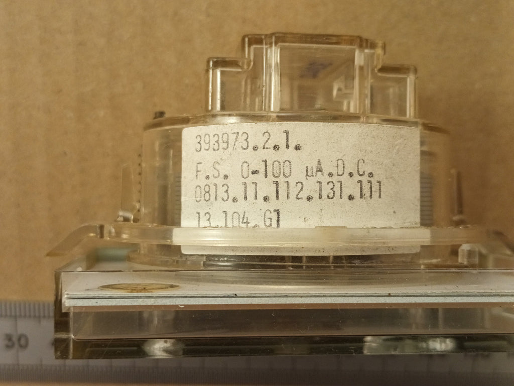 100uA Microamp Moving Coil Meter With 10A Scale 72mm Width 0.1mA