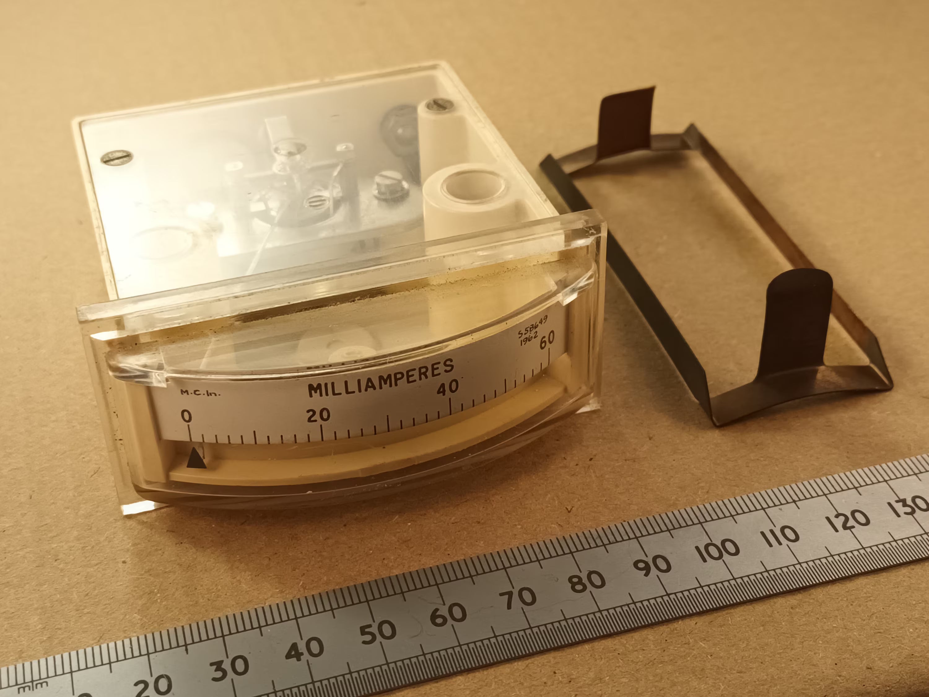 60mA D.C. F.S.D. Sideways Pointer Movement Moving Coil Meter Side Winking
