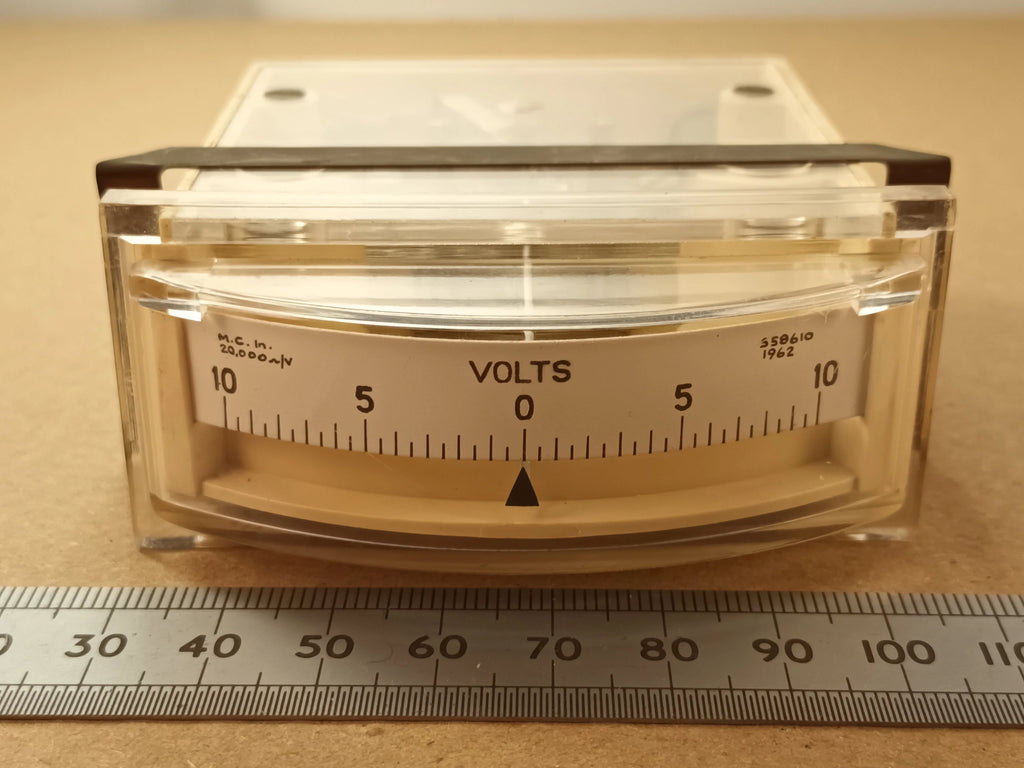10 Volt DC Center Zero Sideways Pointer Movement Moving Coil Meter 500uA 34 Ohm Native