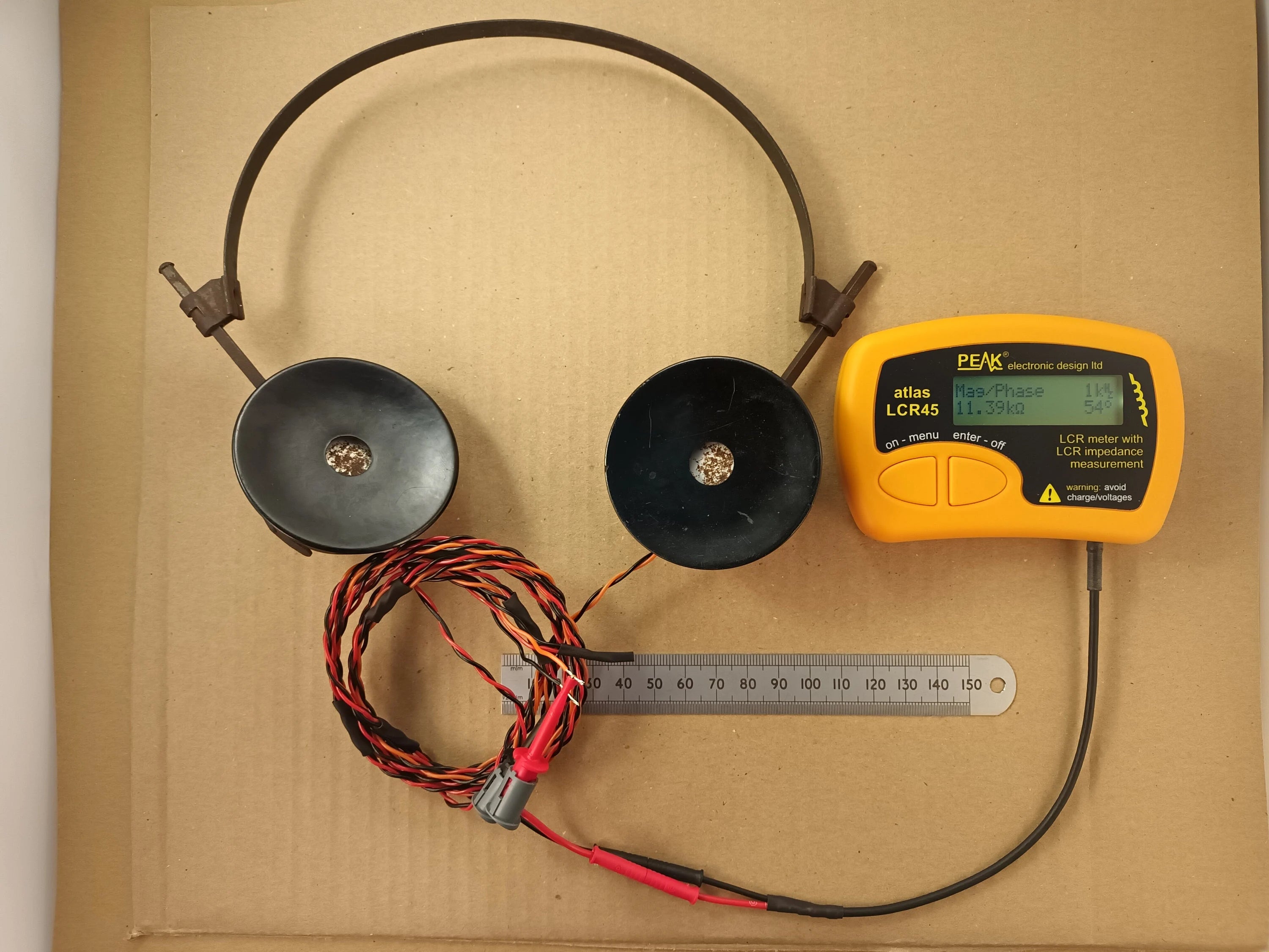 High Impedance Vintage Radio Headphones 4000 Ohm DC Resistance 12K Reactive