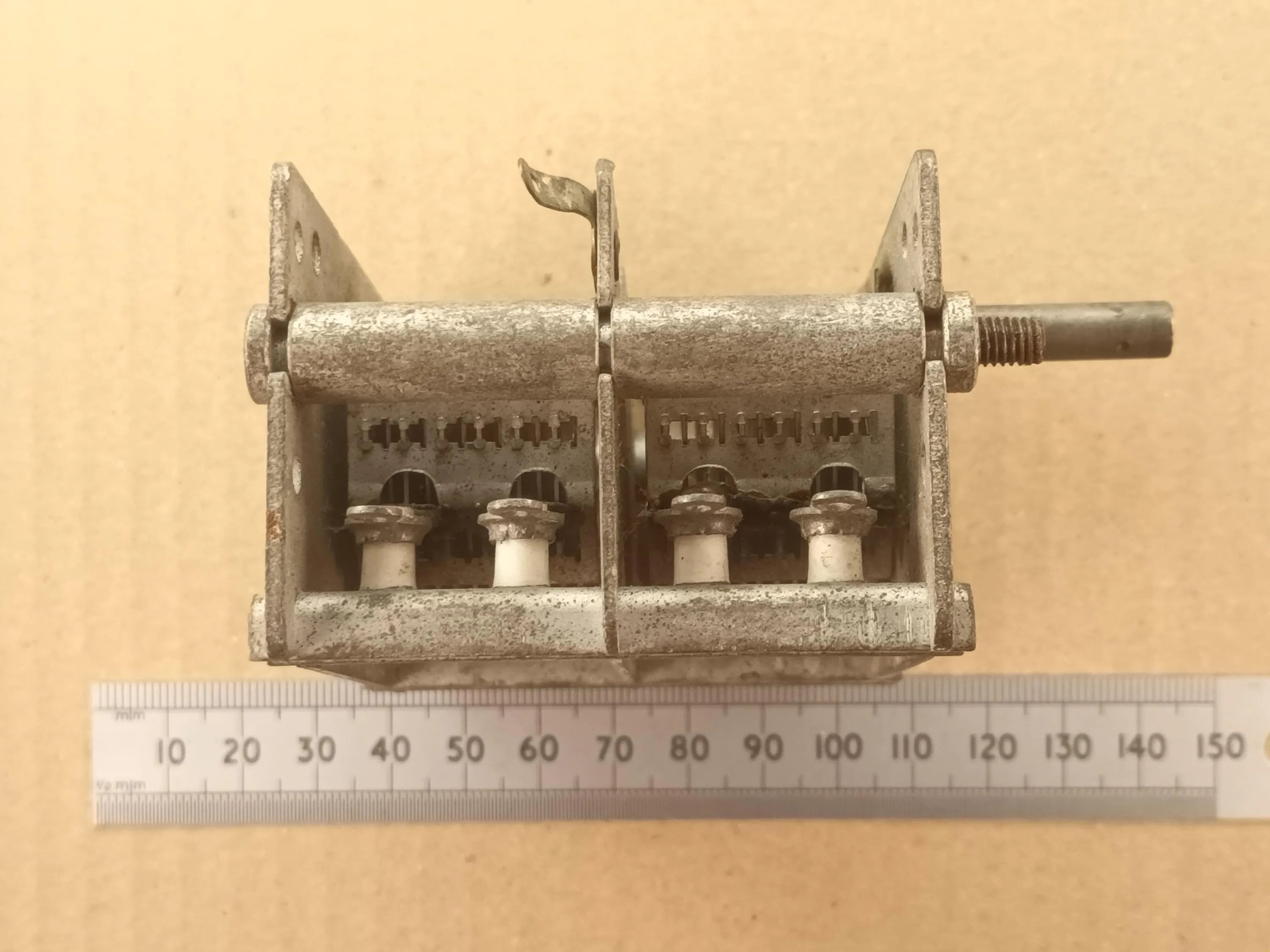Dual Gang 15pF to 100pF High Voltage Air Spaced Variable Capacitor For TX Loop or ATU