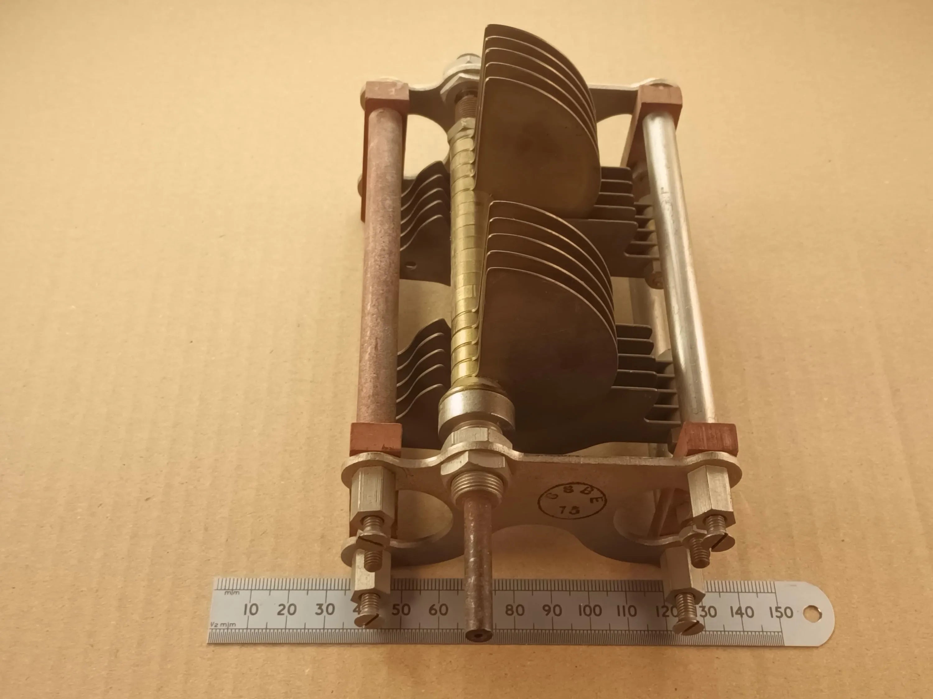 Dual Gang 12pF to 90pF High Voltage Air Spaced Variable Capacitor For TX Loop or ATU