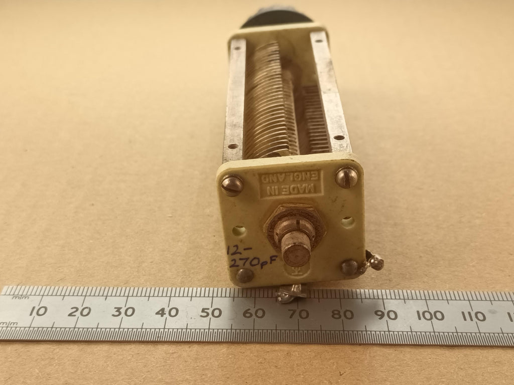 Variable Capacitor Higher Voltage 12pF to 270pF With Silver Plated Vanes