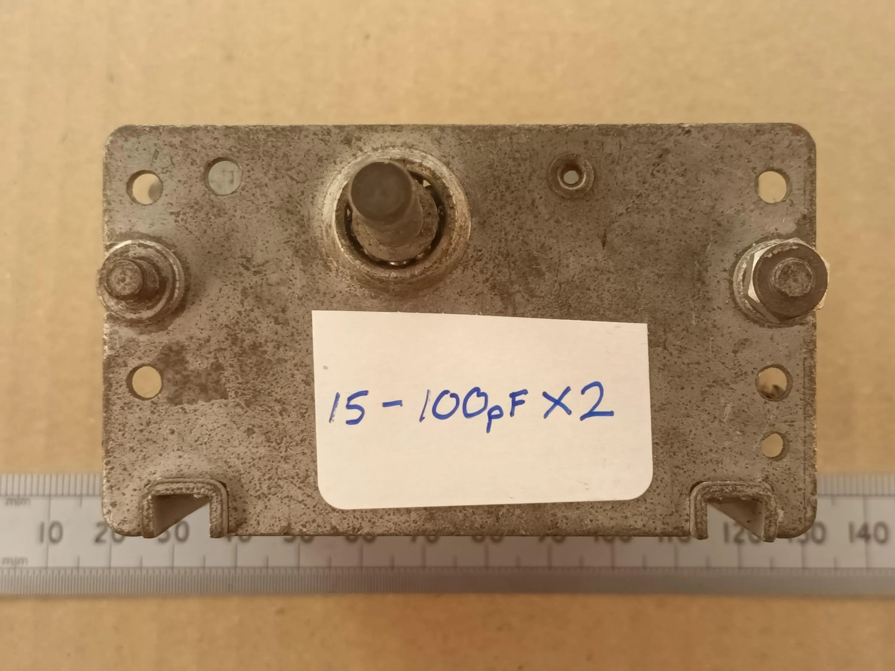 Dual Gang 15pF to 100pF High Voltage Air Spaced Variable Capacitor For TX Loop or ATU