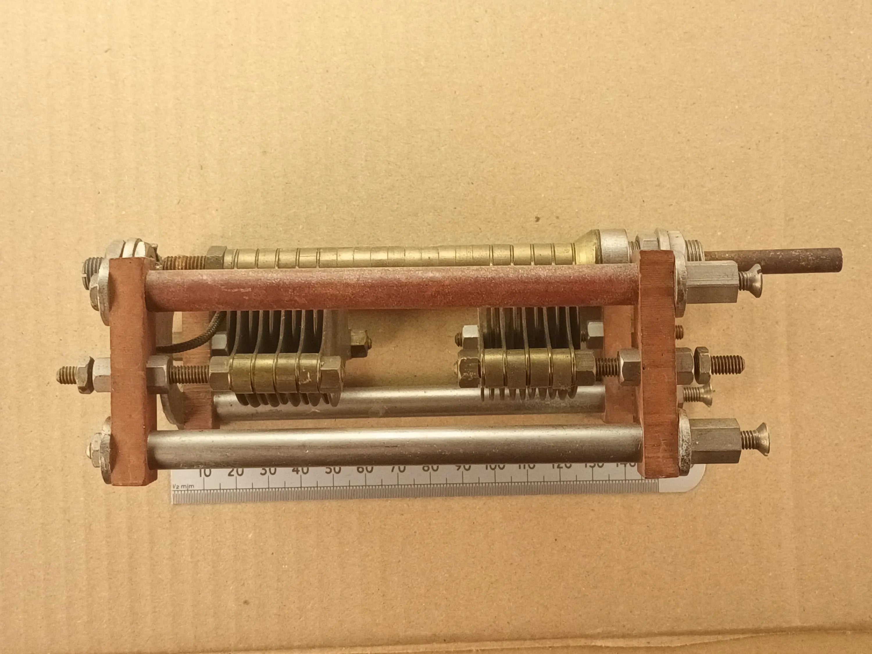 Dual Gang 12pF to 90pF High Voltage Air Spaced Variable Capacitor For TX Loop or ATU