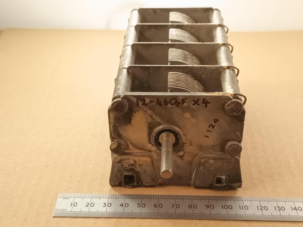 460pF X4 Variable Capacitor Four Gang Air Spaced