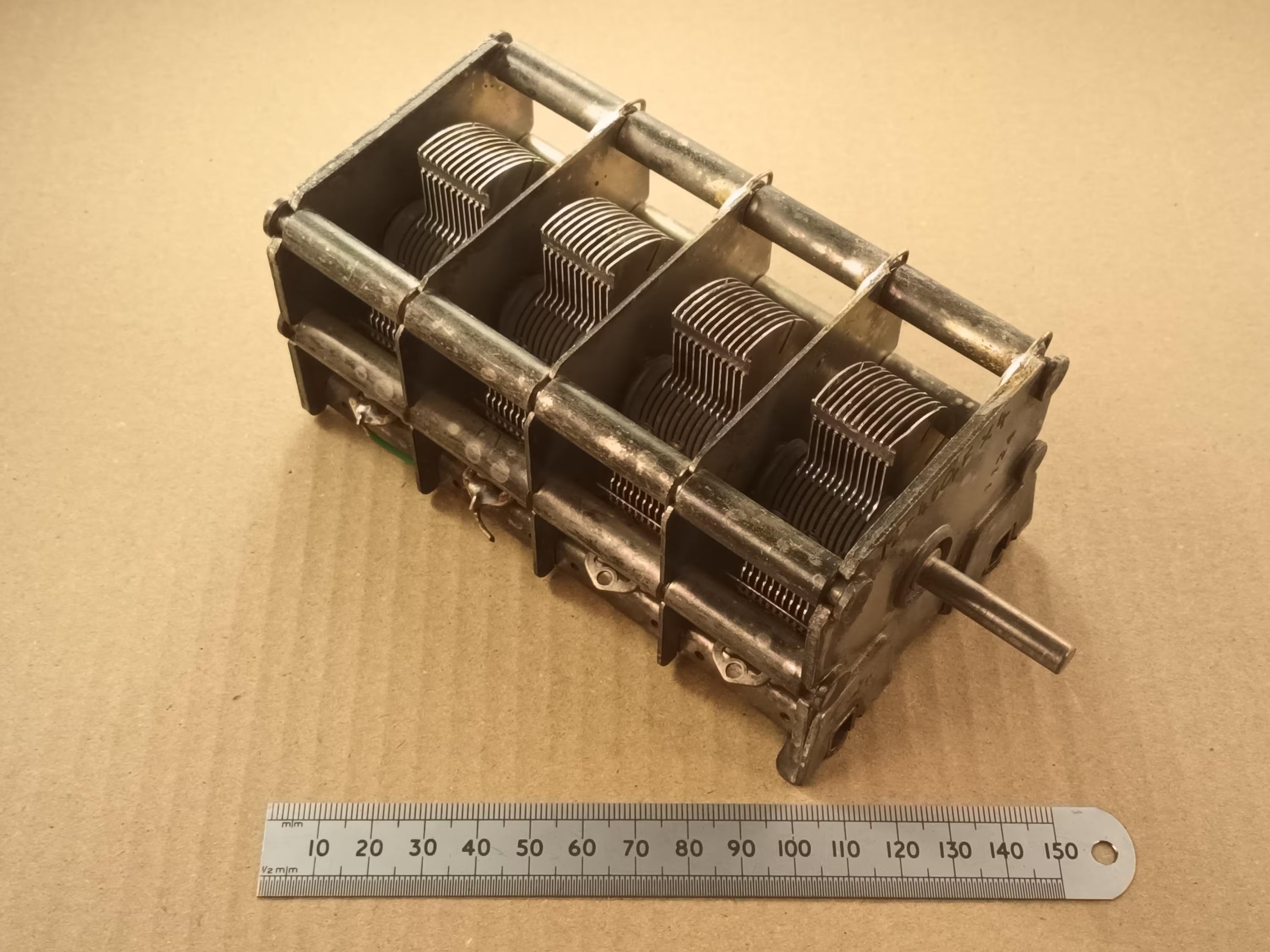 460pF X4 Variable Capacitor Four Gang Air Spaced