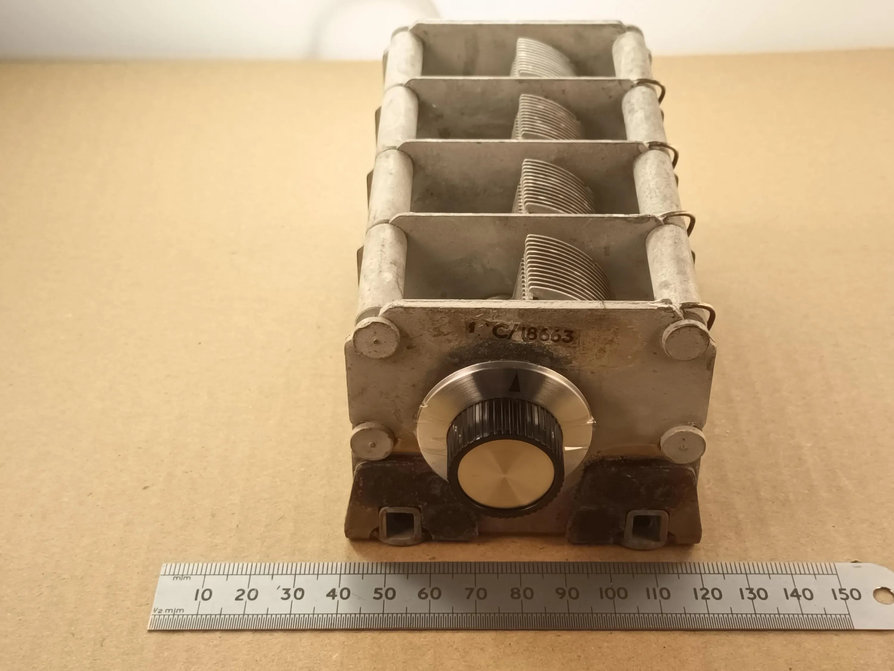 550pF X4 Variable Capacitor Four Gang Air Spaced