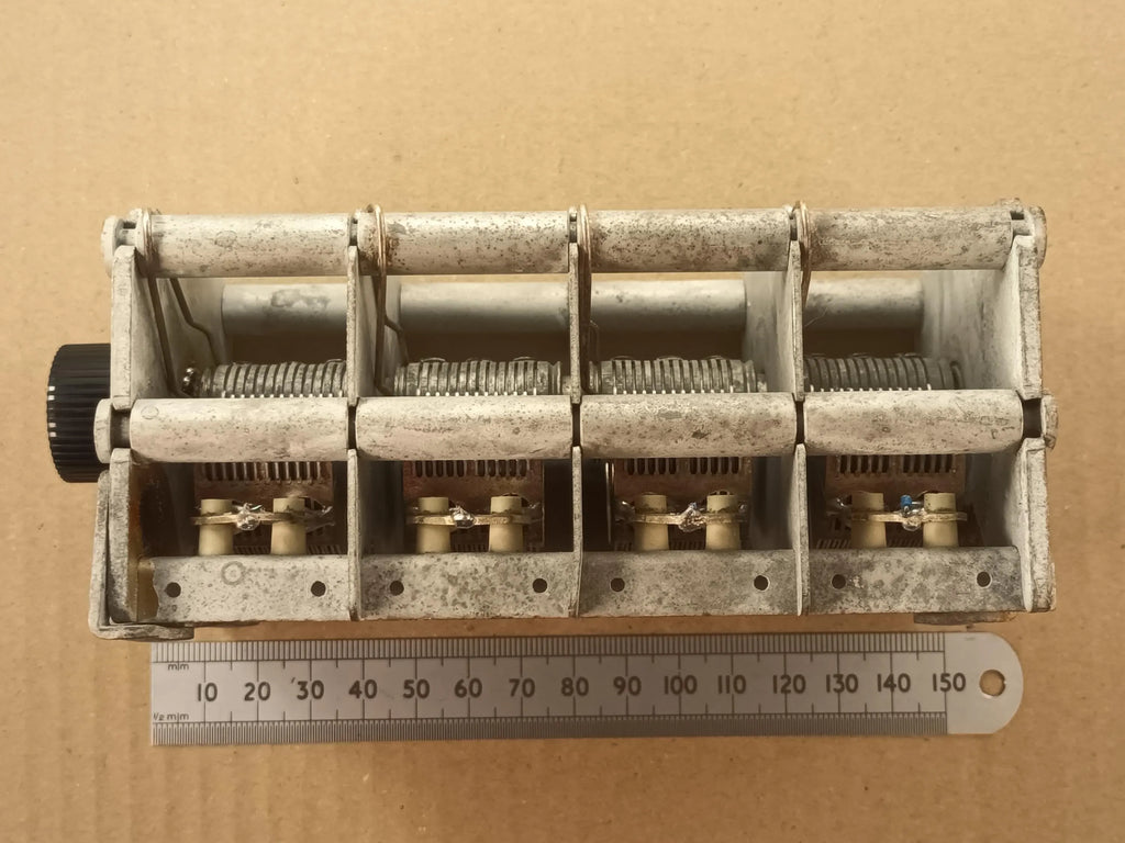 550pF X4 Variable Capacitor Four Gang Air Spaced