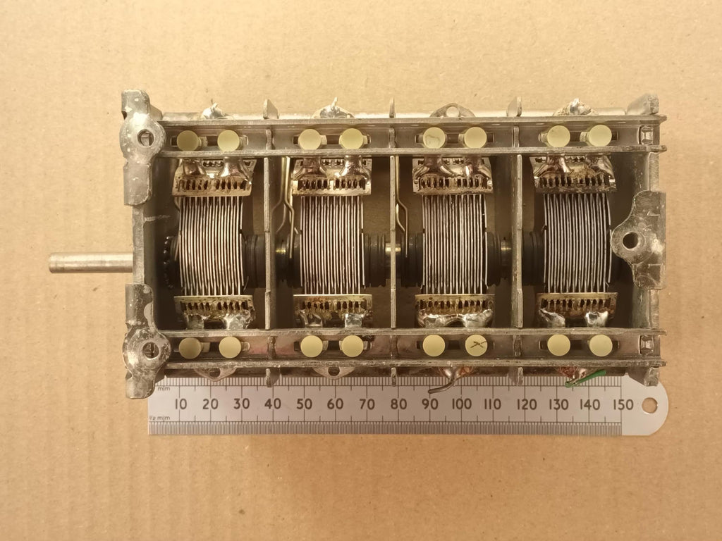 460pF X4 Variable Capacitor Four Gang Air Spaced